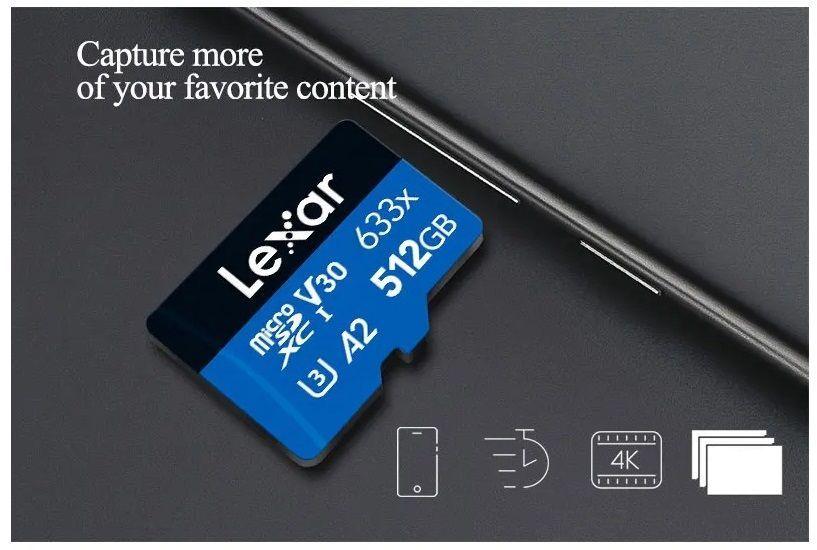TARJETA MICRO SD LEXAR 512 GB BLUE SERIES-2