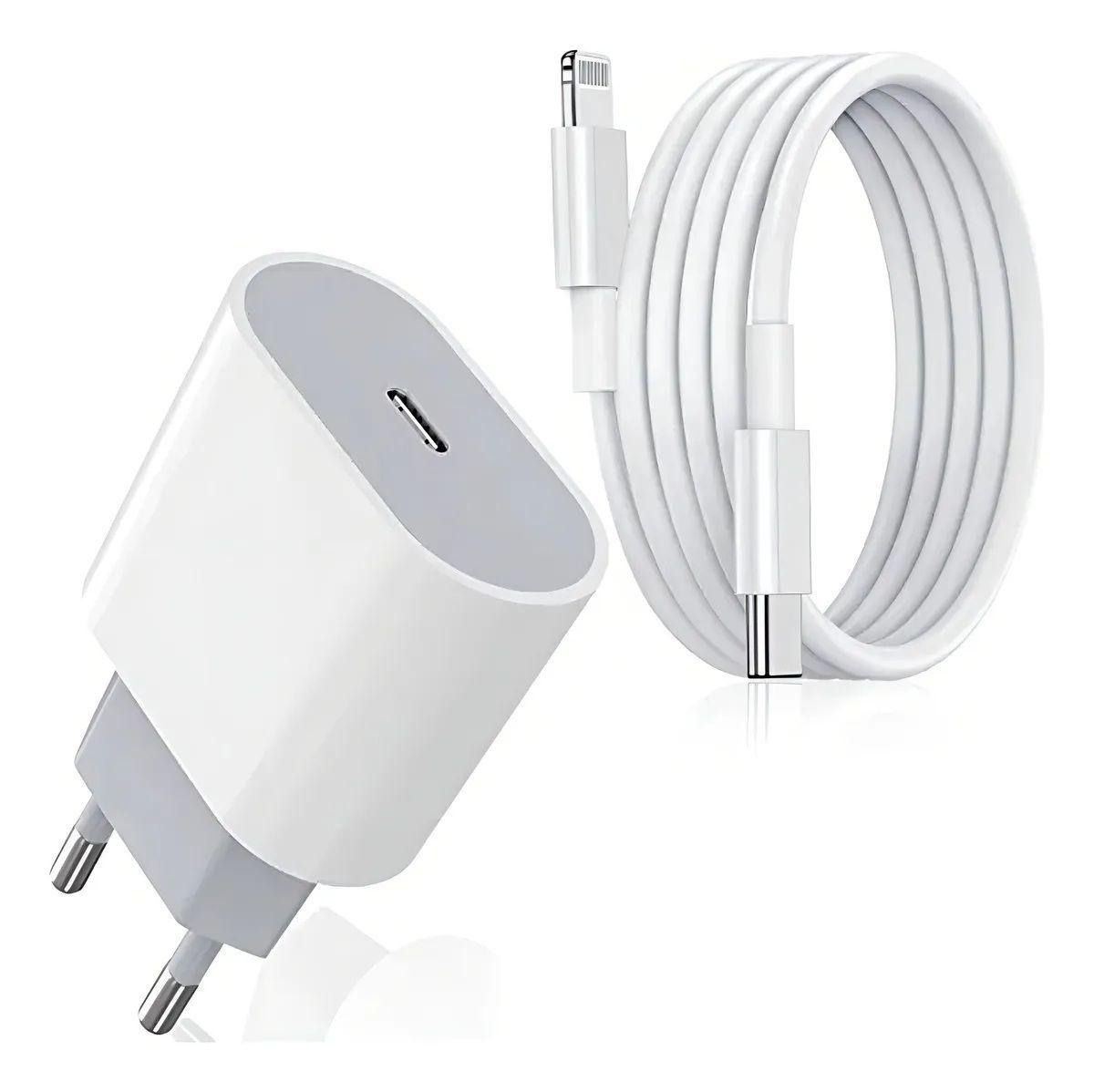 Cargador 20w Compatible iPhone 8 X Xr 11 12 13 14 Pro Max Color Blanco-1