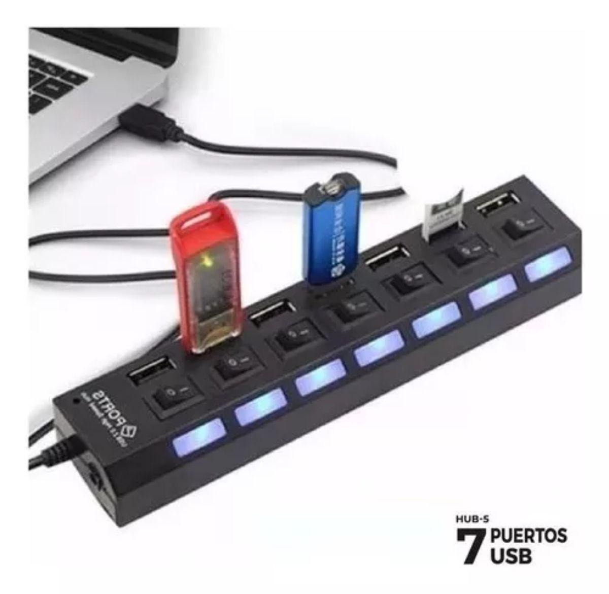 HUB USB 7 PUERTOS CON SWITCH TREQA USB 3.0-1