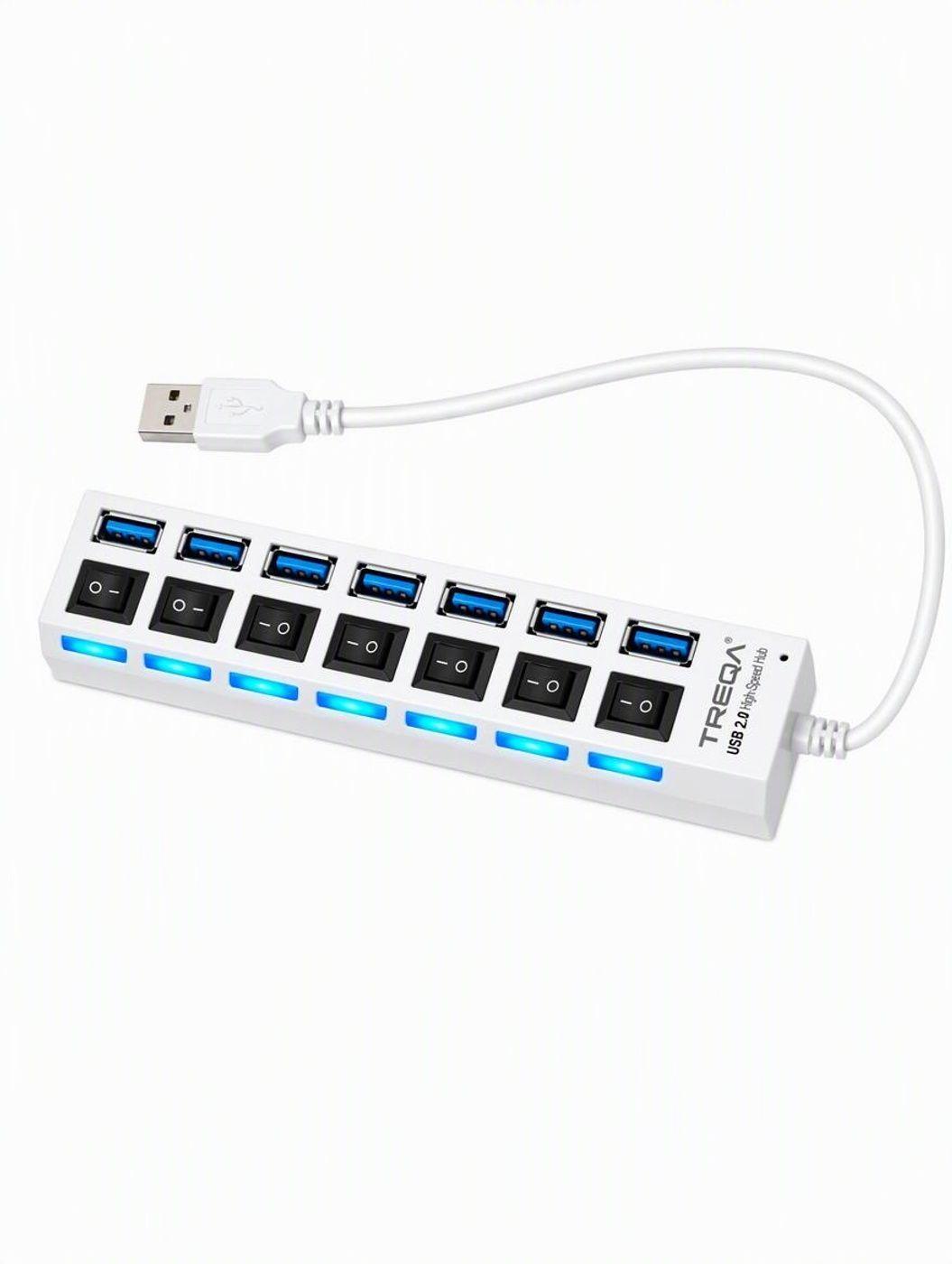 HUB USB 7 PUERTOS CON SWITCH TREQA USB 3.0-0