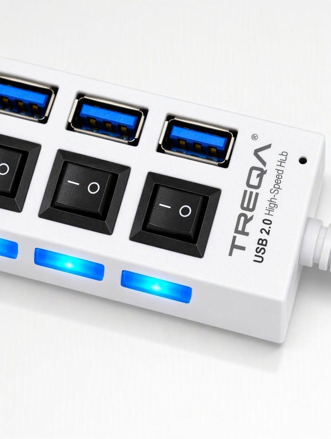 HUB USB 7 PUERTOS CON SWITCH TREQA USB 3.0-4