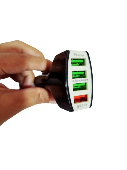 CARGADOR AUTO 4 PUERTOS USB 12-32V 7A-2