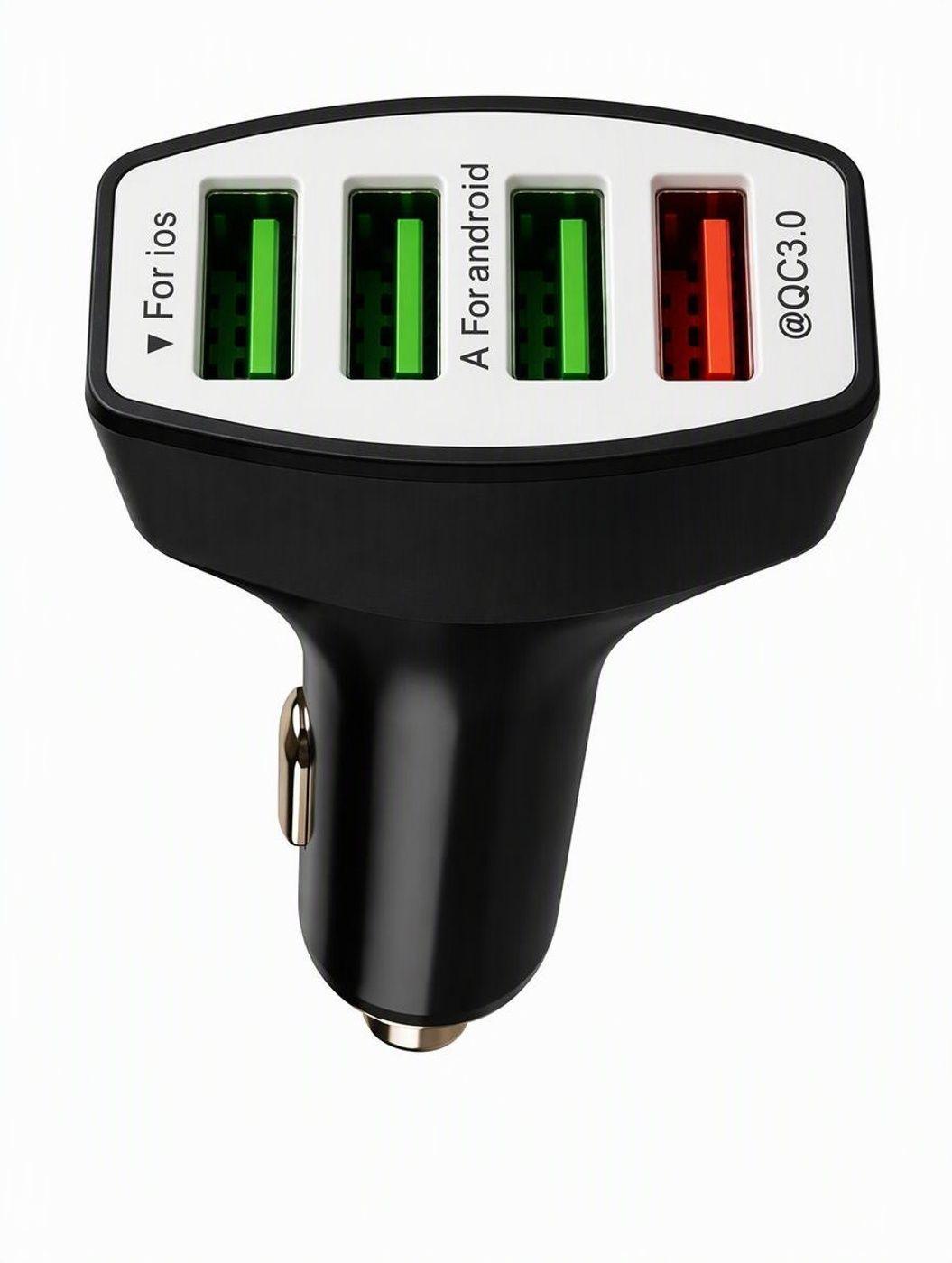 CARGADOR AUTO 4 PUERTOS USB 12-32V 7A-0