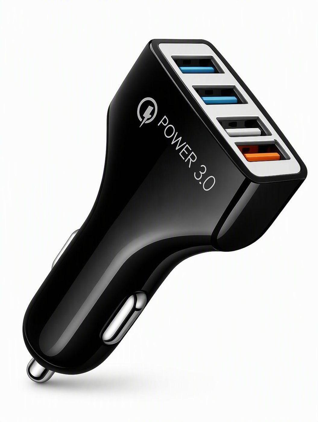CARGADOR AUTO 4 PUERTOS USB 12-32V 7A-5