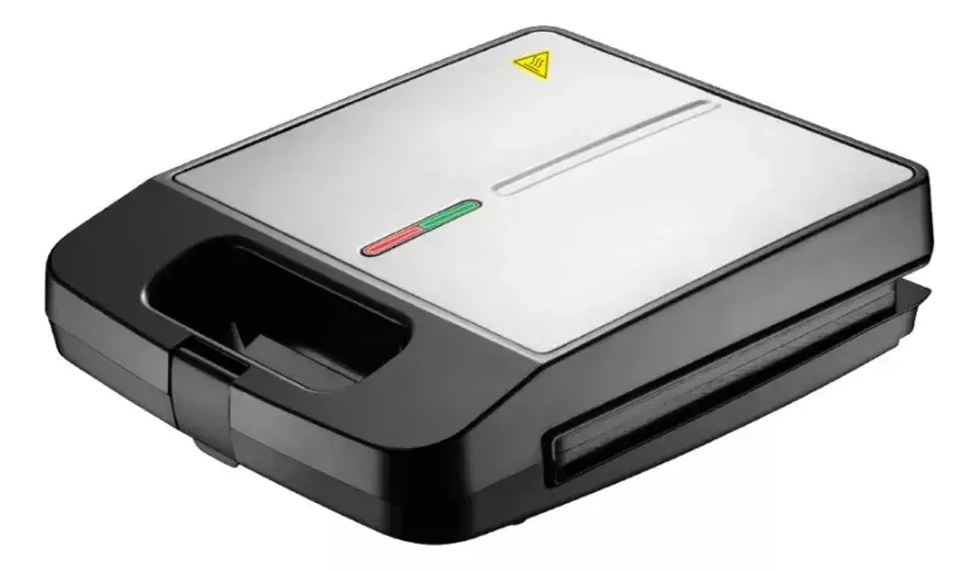 WAFLERA ELECTRICA 1400W ANTIADHERENTE ACERO INOXIDABLE NEGRO-3