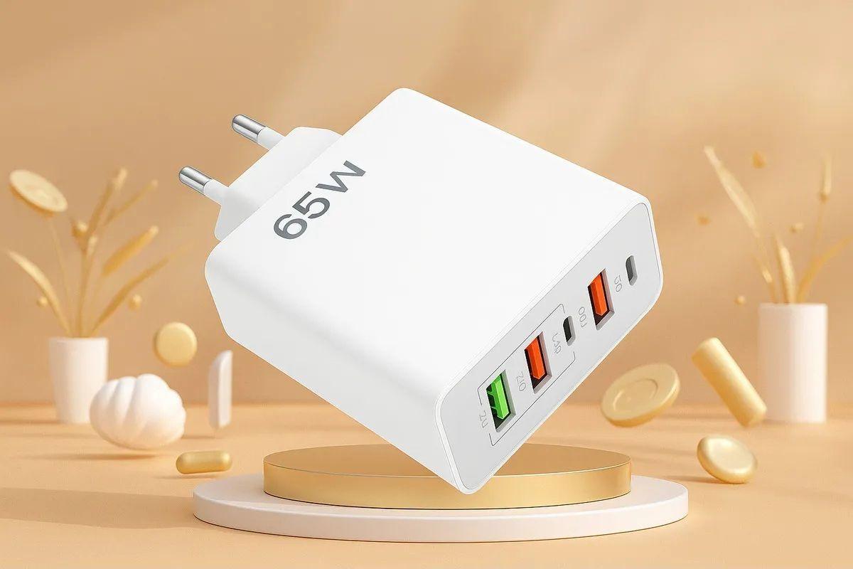 Cargador Muticarga 65w Adaptador Sl 65w 5 Puertos 3 Usb Y 2 Type c Carga Normal-3