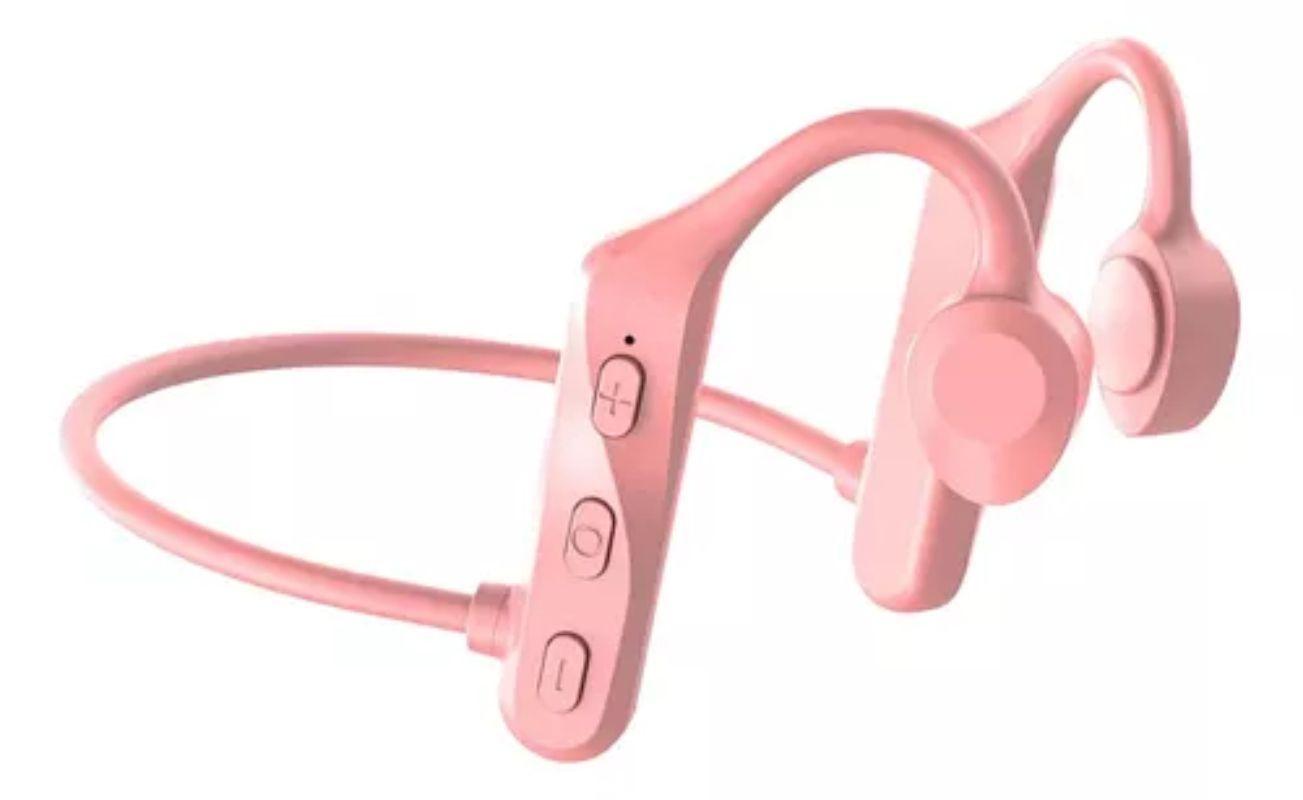 Audífonos Conducción Ósea Sport Treqa Bluetooth 5.3 Rosa-0