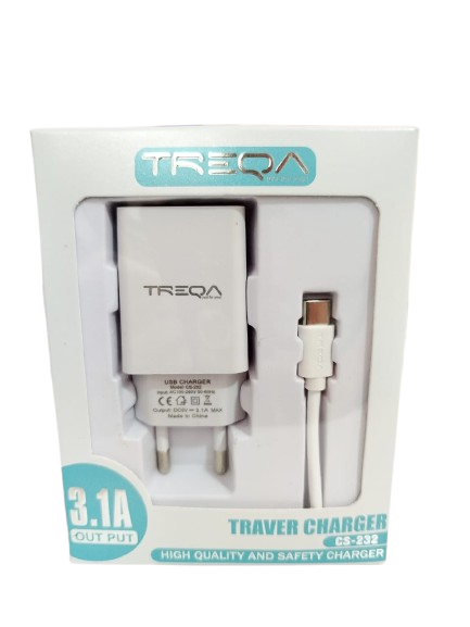 CARGADOR CARGA RAPIDA USB-C TREQA 3.1A-2