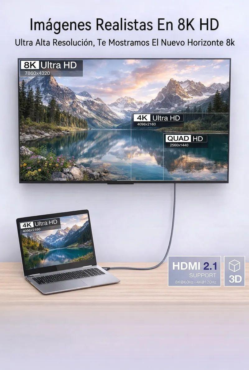 Cable Hdmi Irm 8k 60hz 1 5m 2 1v Ultra Hd Alta Definicion-4