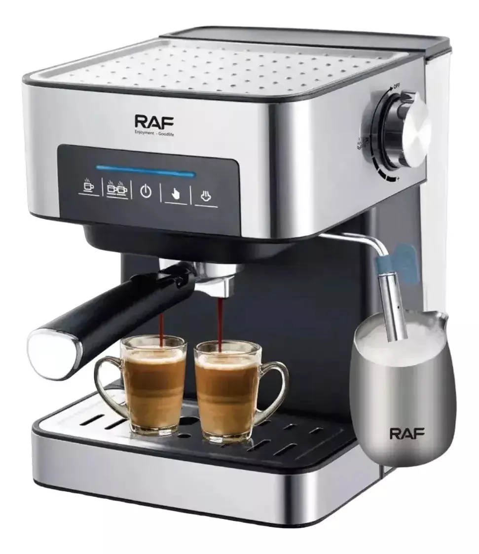 CAFETERA CAFE ESPRESSO CAPUCHINO 850W 1 6L 15 BAR ESPUMADOR PLATEADO NEGRO-2