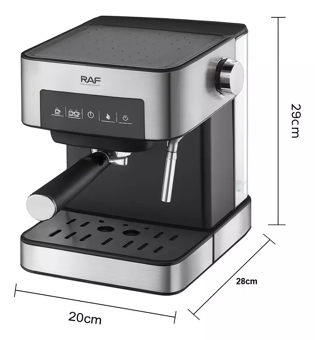 CAFETERA CAFE ESPRESSO CAPUCHINO 850W 1 6L 15 BAR ESPUMADOR PLATEADO NEGRO-6