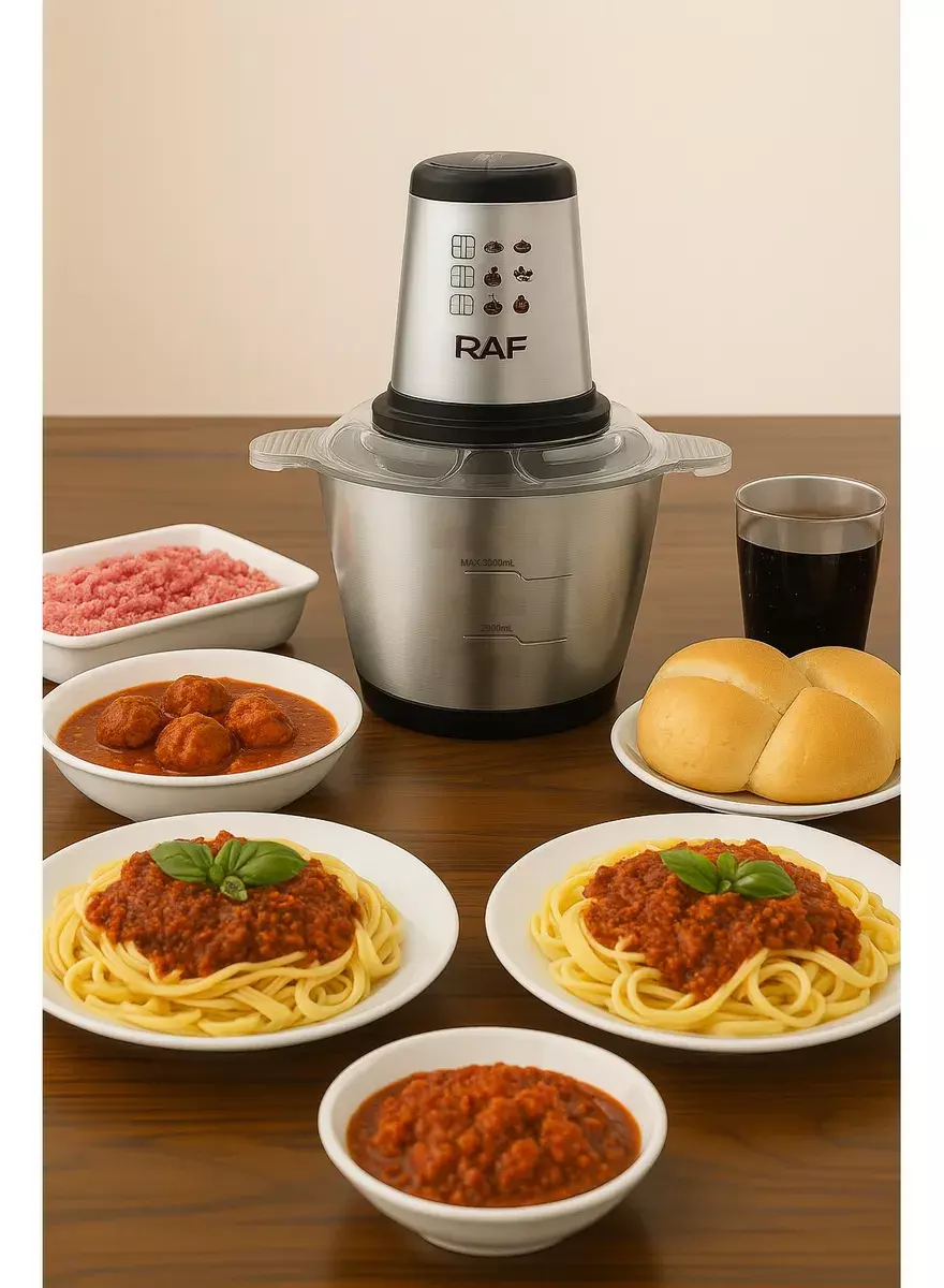 PROCESADOR DE ALIMENTOS ELECTRICO 3L 1000W ACERO INOXIDABLE PLATEADO-4