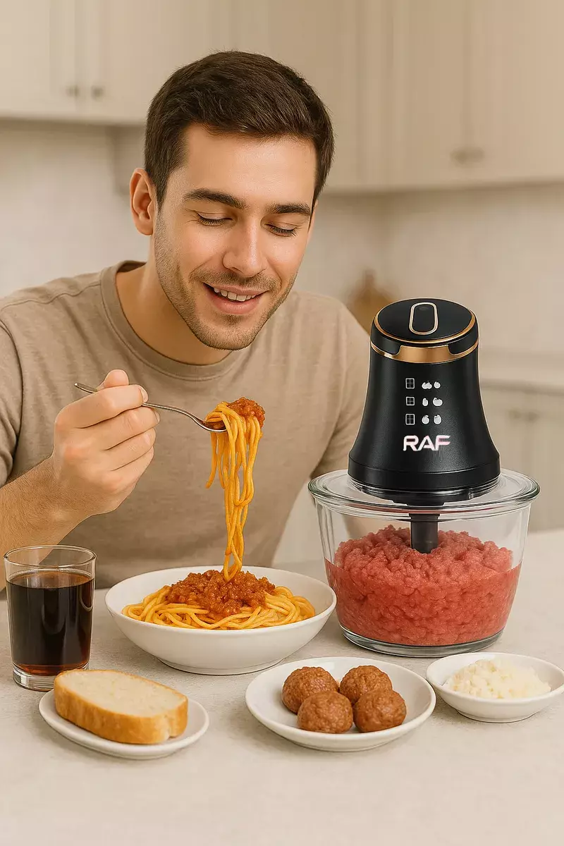 PROCESADOR DE ALIMENTOS 3L 800W CON 4 CUCHILLAS MULTIFUNCION NEGRO-2