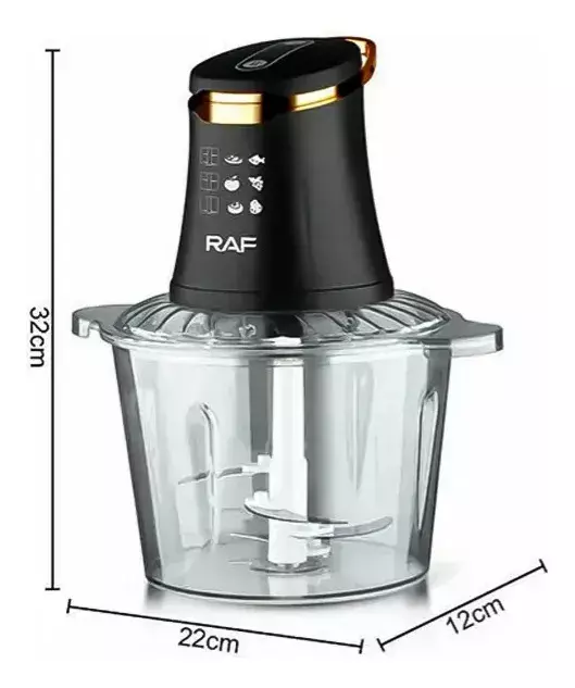 PROCESADOR DE ALIMENTOS 3L 800W CON 4 CUCHILLAS MULTIFUNCION NEGRO-5