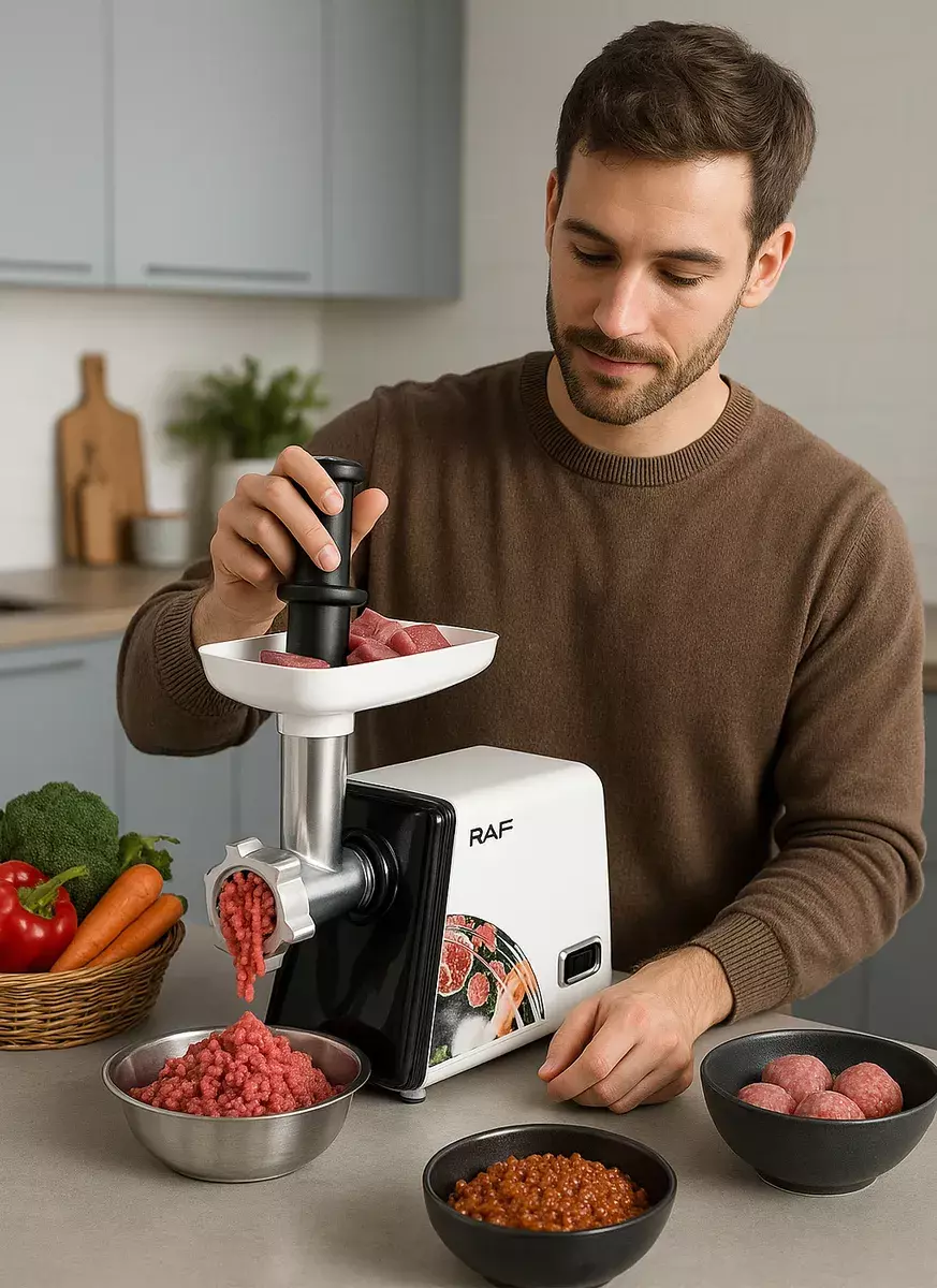 MOLEDORA DE CARNE 2500W ACCESORIOS PARA EMBUTIDOS-4