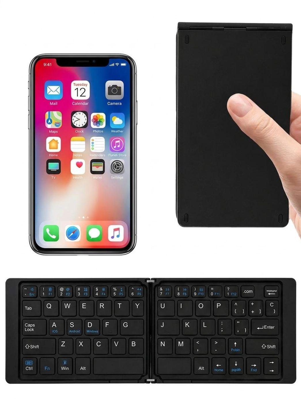 Mini Teclado Plegable Bluetooth Compatible Con Windows Ios Android -3