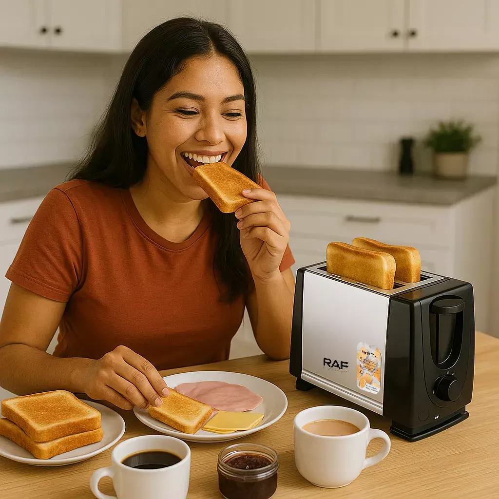 TOSTADOR AUTOMATICO 2 PANES 650W 6 NIVELES DE TOSTADO PLATEADO NEGRO-3