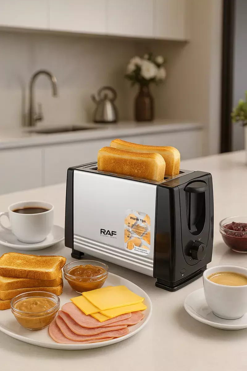 TOSTADOR AUTOMATICO 2 PANES 650W 6 NIVELES DE TOSTADO PLATEADO NEGRO-4