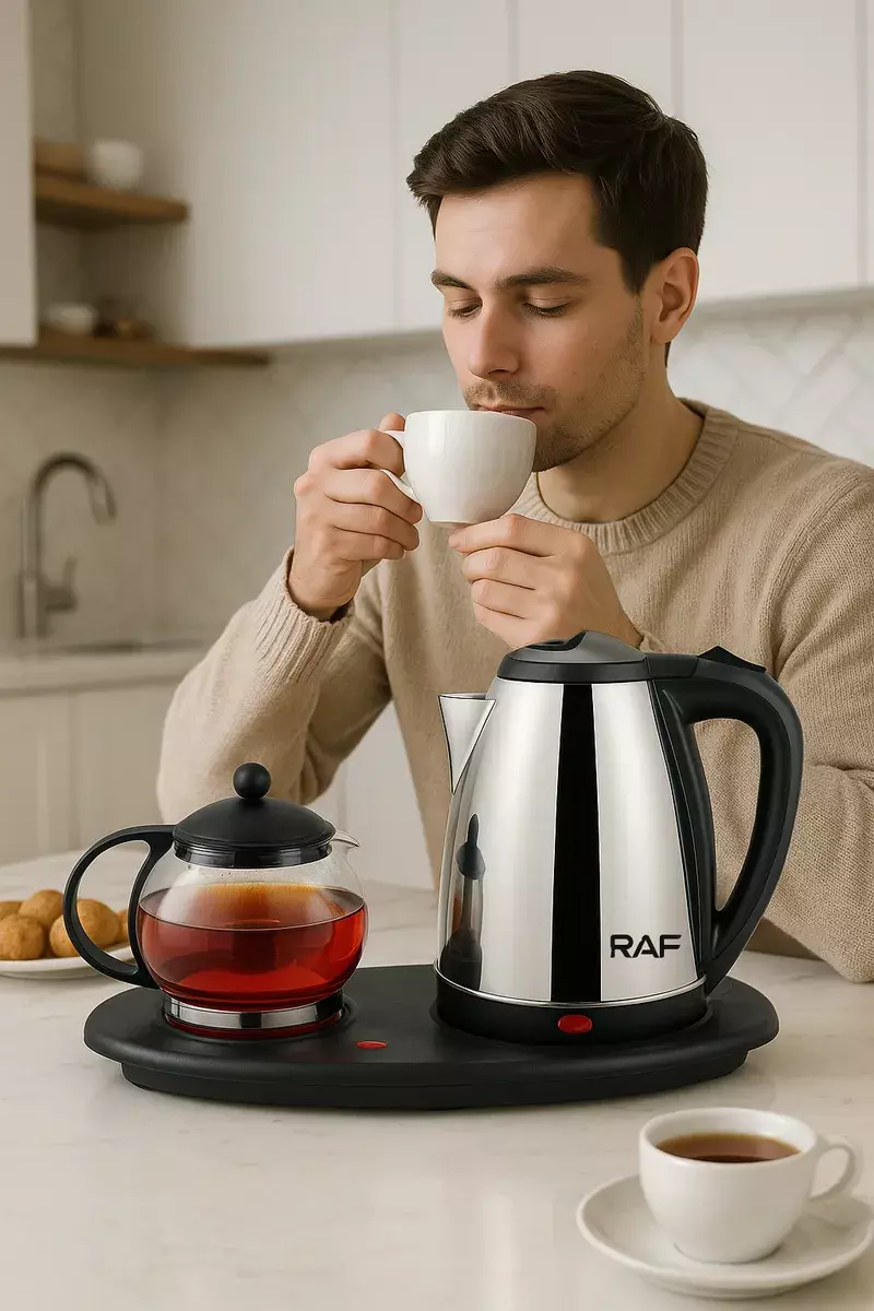 HERVIDOR ELE CTRICO INOXIDAB 2 2L TETERA CRISTAL 1L 2200W PLATEADO-3