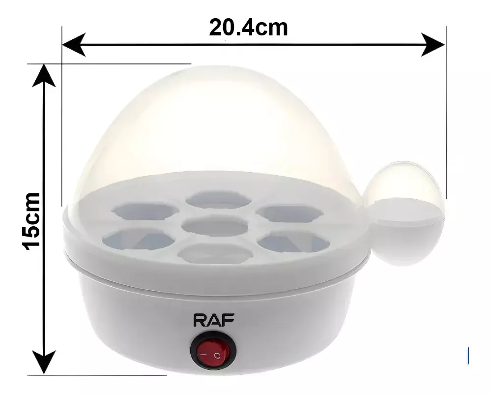 HERVIDOR DE HUEVOS 350W 7 UNIDADES AUTOMATICA COCEDOR VAPOR BLANCO 50 HZ 60HZ-5