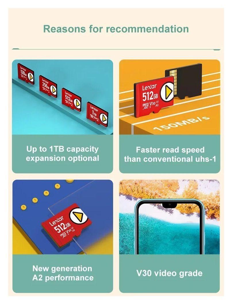 Tarjeta Micro Sd Lexar 256gb Play - Nintendo Switch 160mbs-2