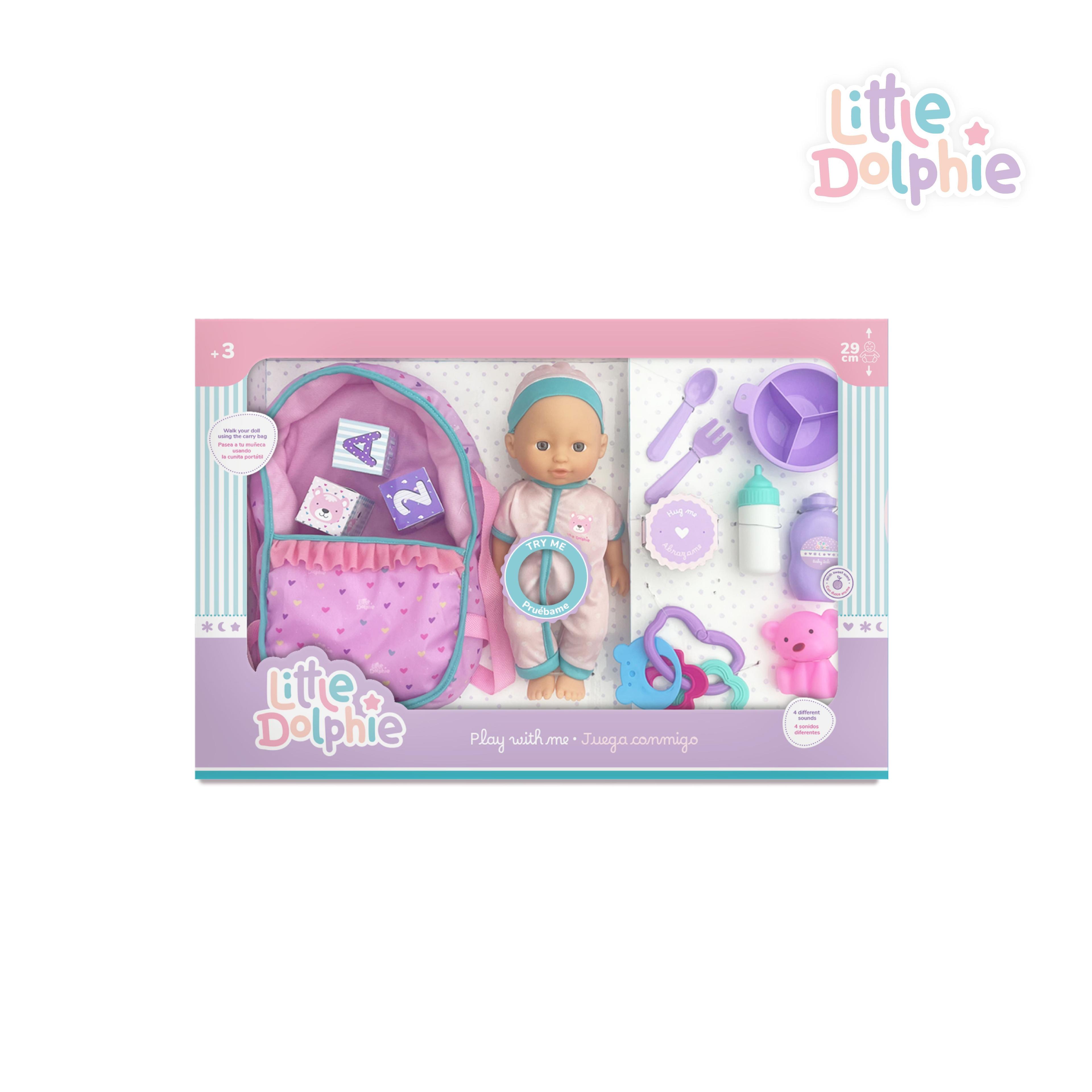 Juega Conmigo – Muñeca de 29 cm con Sonido, Accesorios y Mochila-2