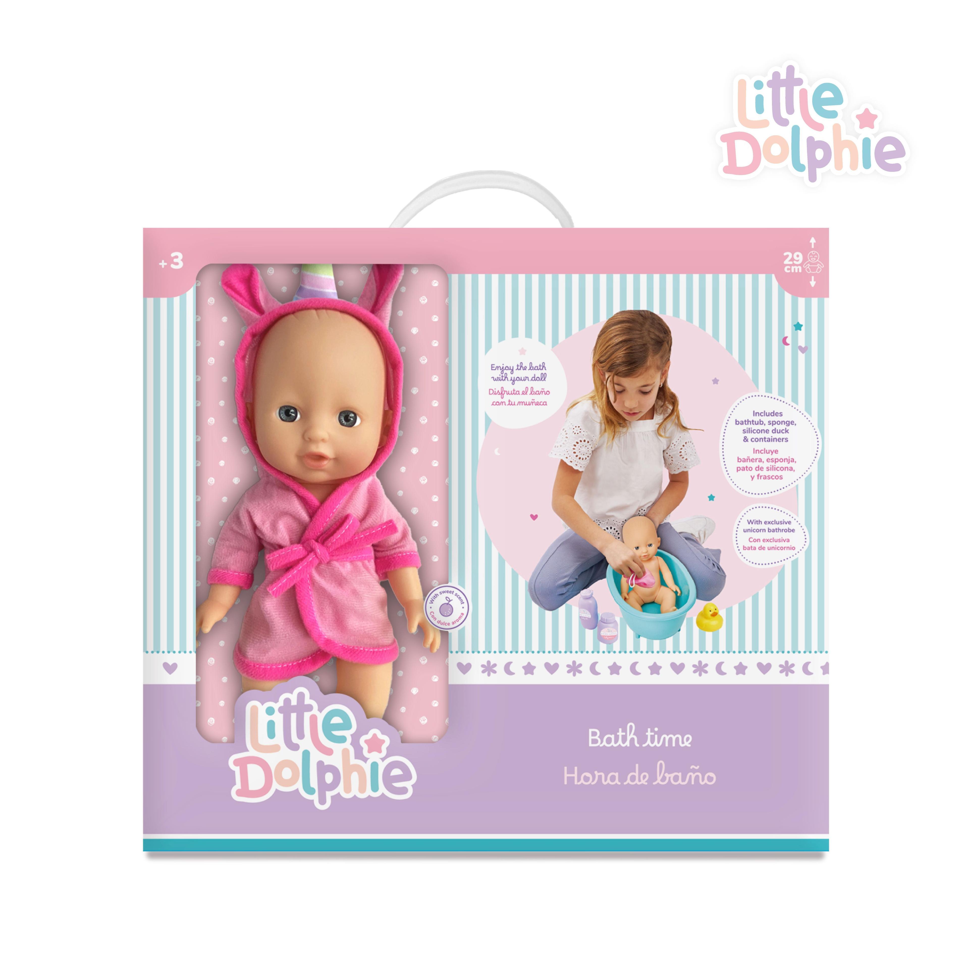 Hora del Baño – Muñeca de 29 cm con Tina, Bata y Accesorios de Cuidado-2