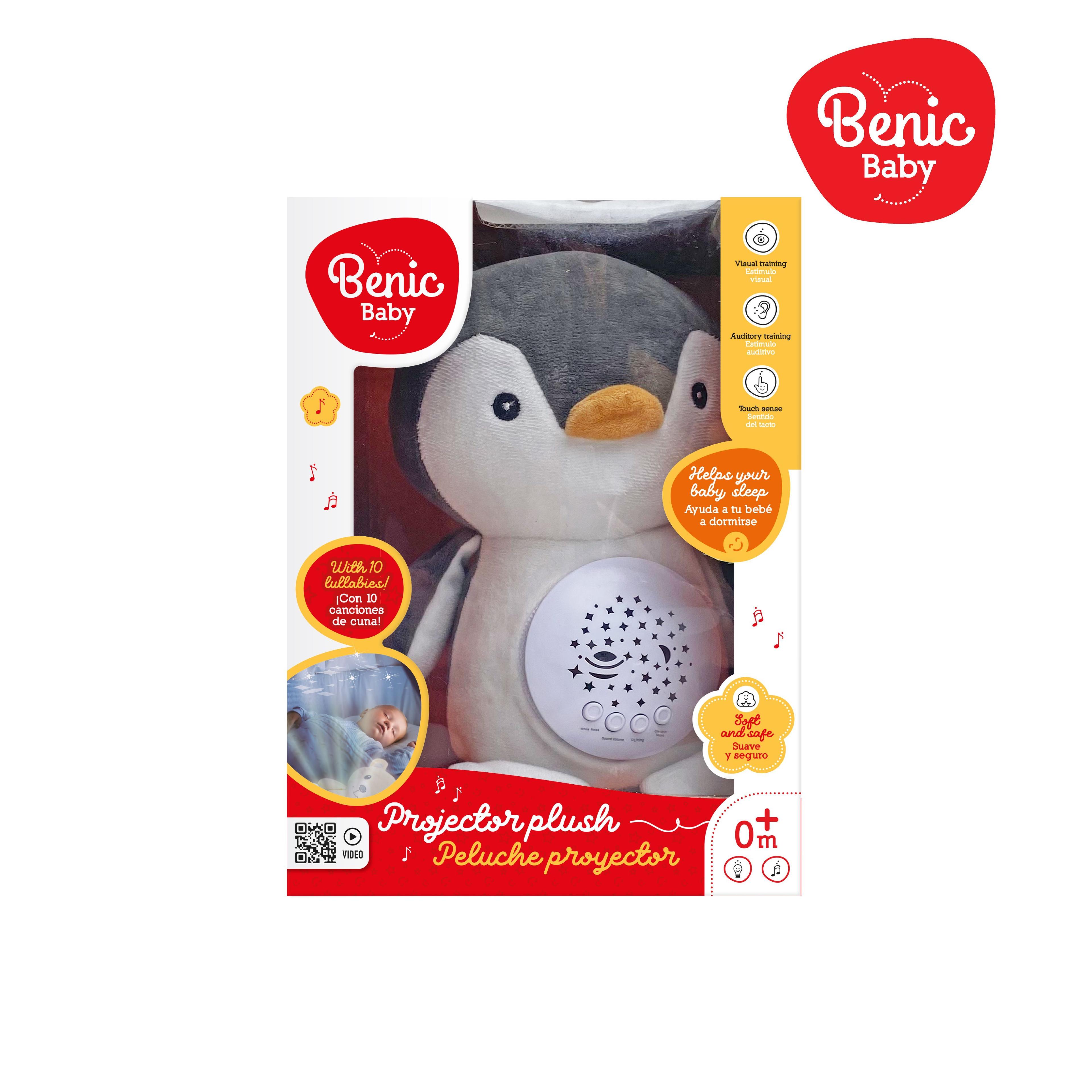 Peluche Proyector Pingüino  + Luces Suaves y Sonidos de Relajación -2