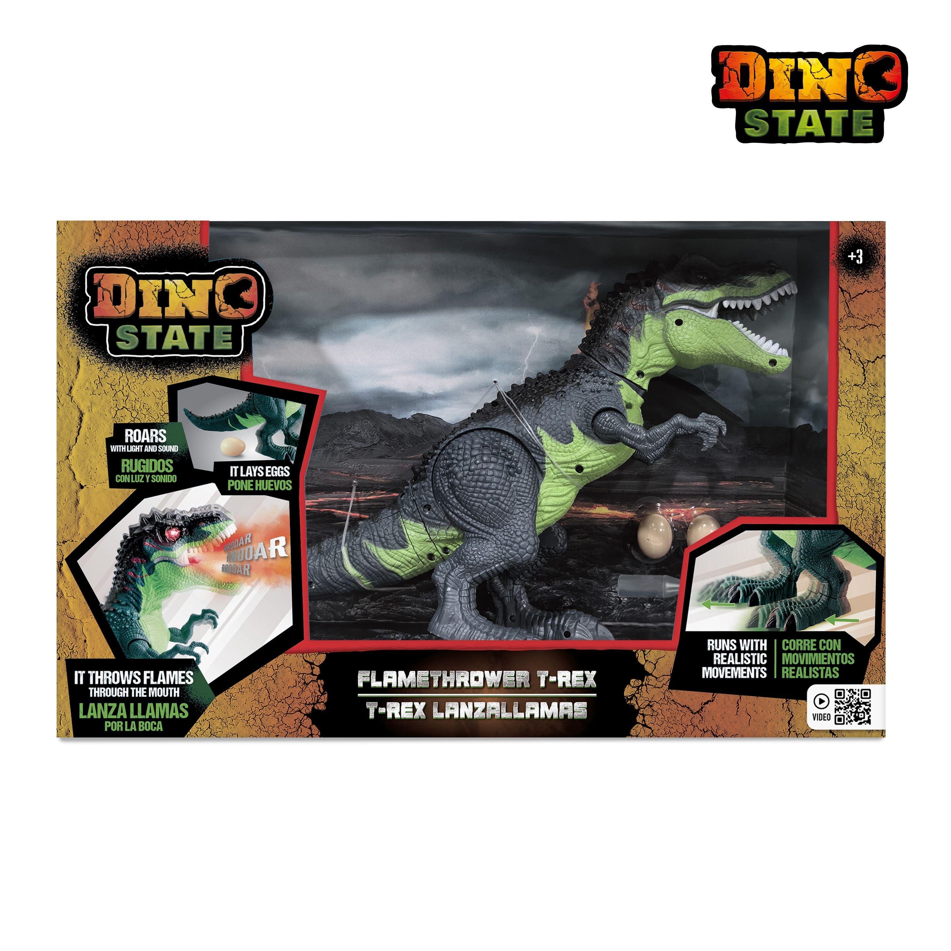 T-Rex Lanzallamas con Luz y Efecto de Fuego-1