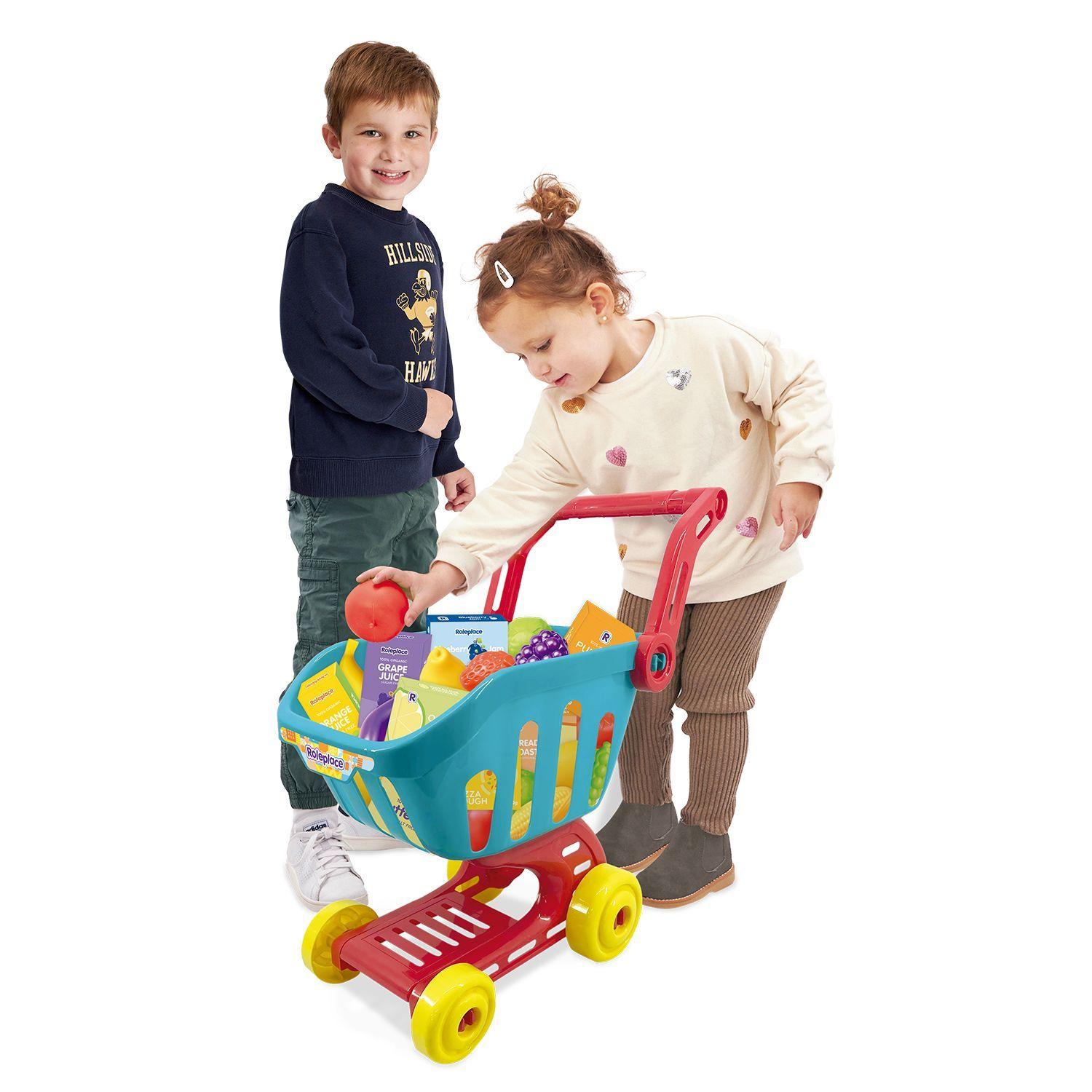 Carrito de Compras Infantil con Accesorios de Supermercado-2