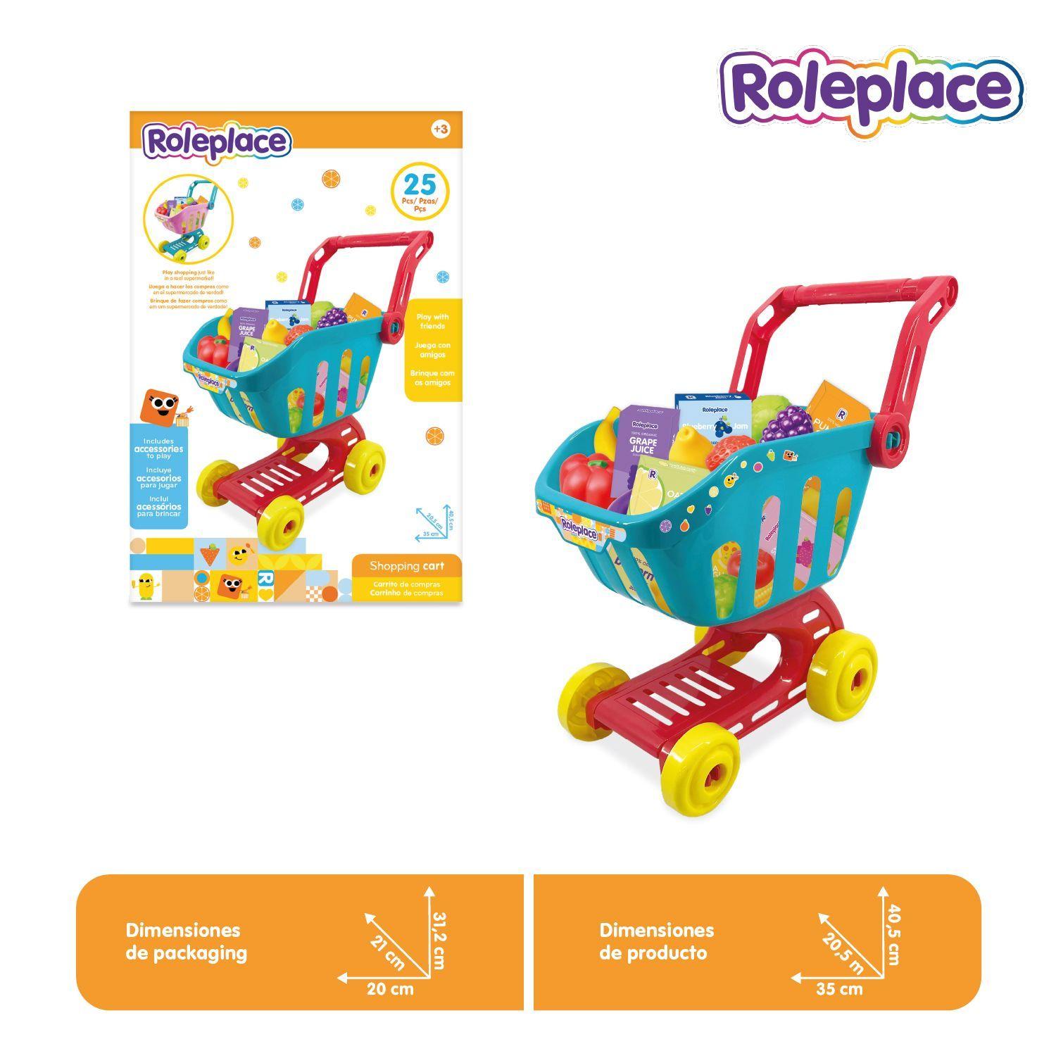Carrito de Compras Infantil con Accesorios de Supermercado-4