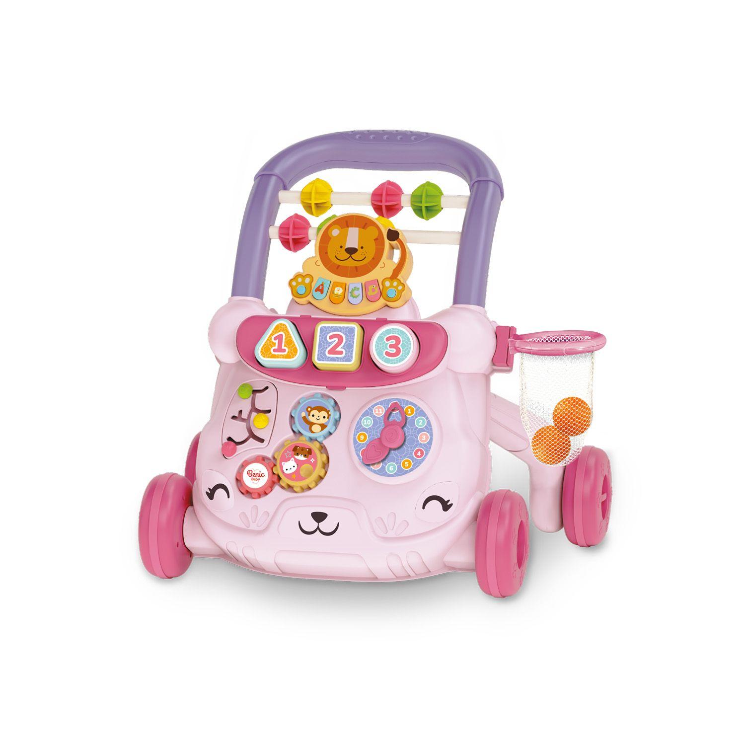 Andador Multifuncional Infantil con Sonido y Música - Rosado-0