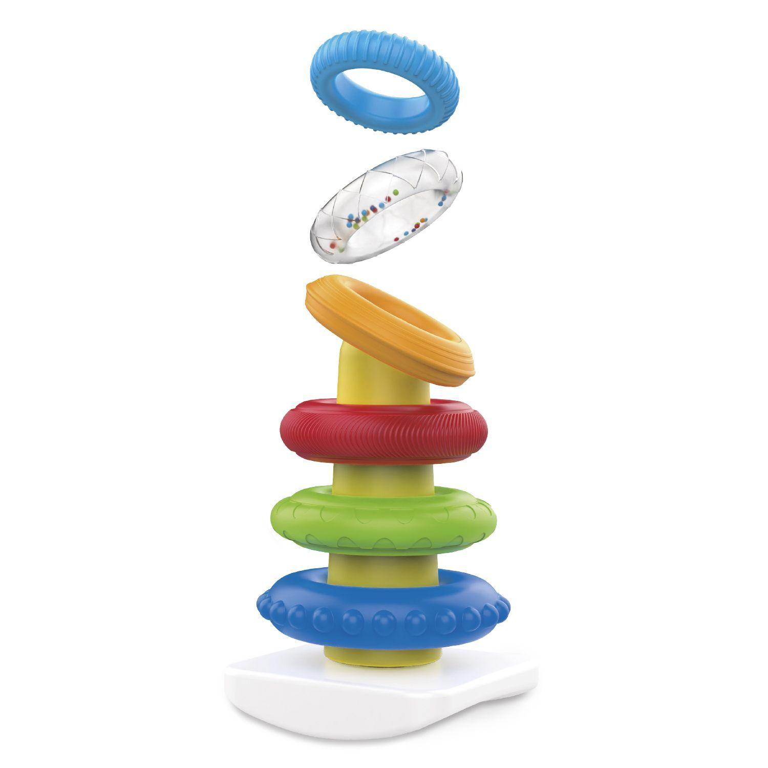 Anillos Apilables Bebé con Sonajero y Texturas 7 piezas-1