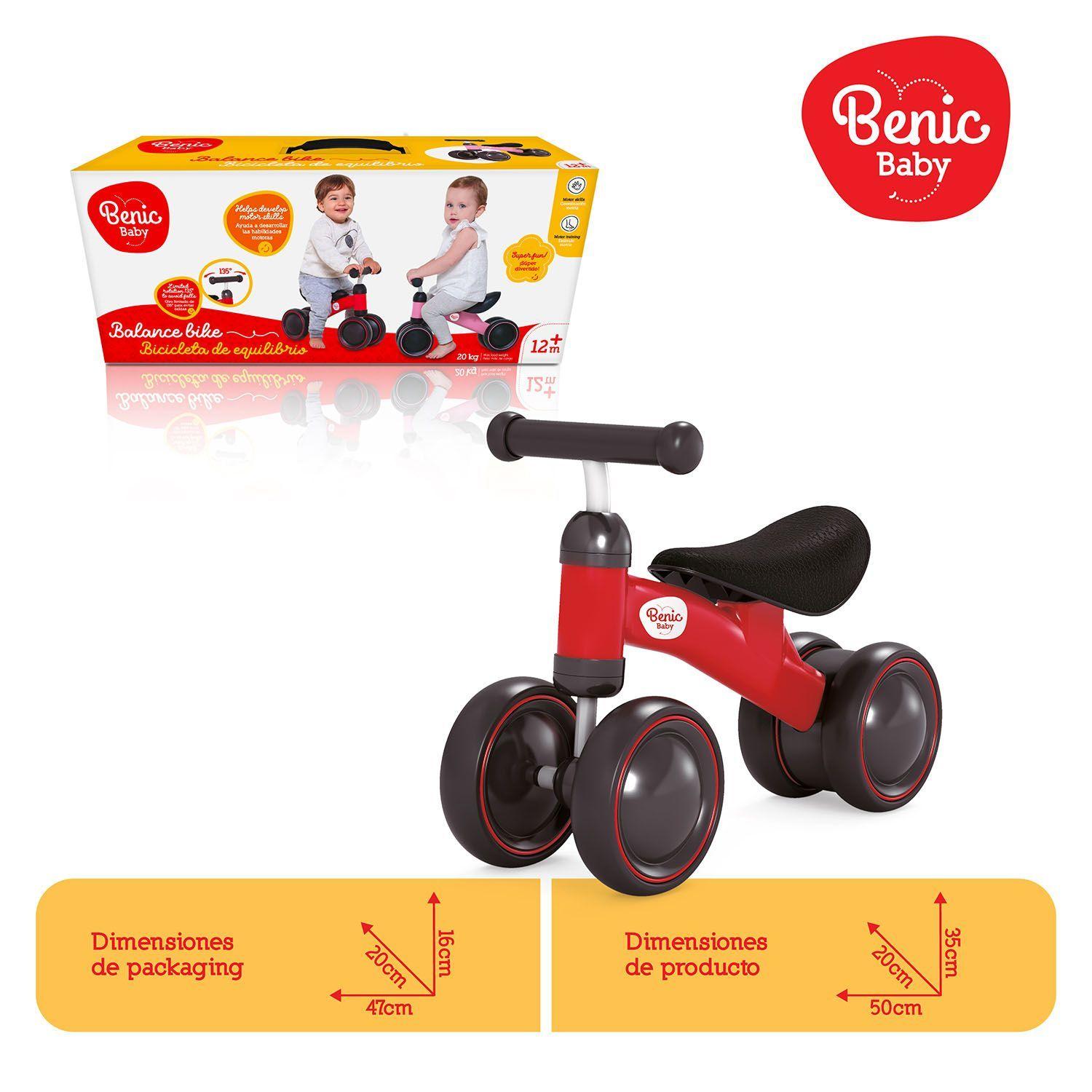  Bicicleta de Equilibrio Roja sin Pedales 50 cm Juguete Bebés -2