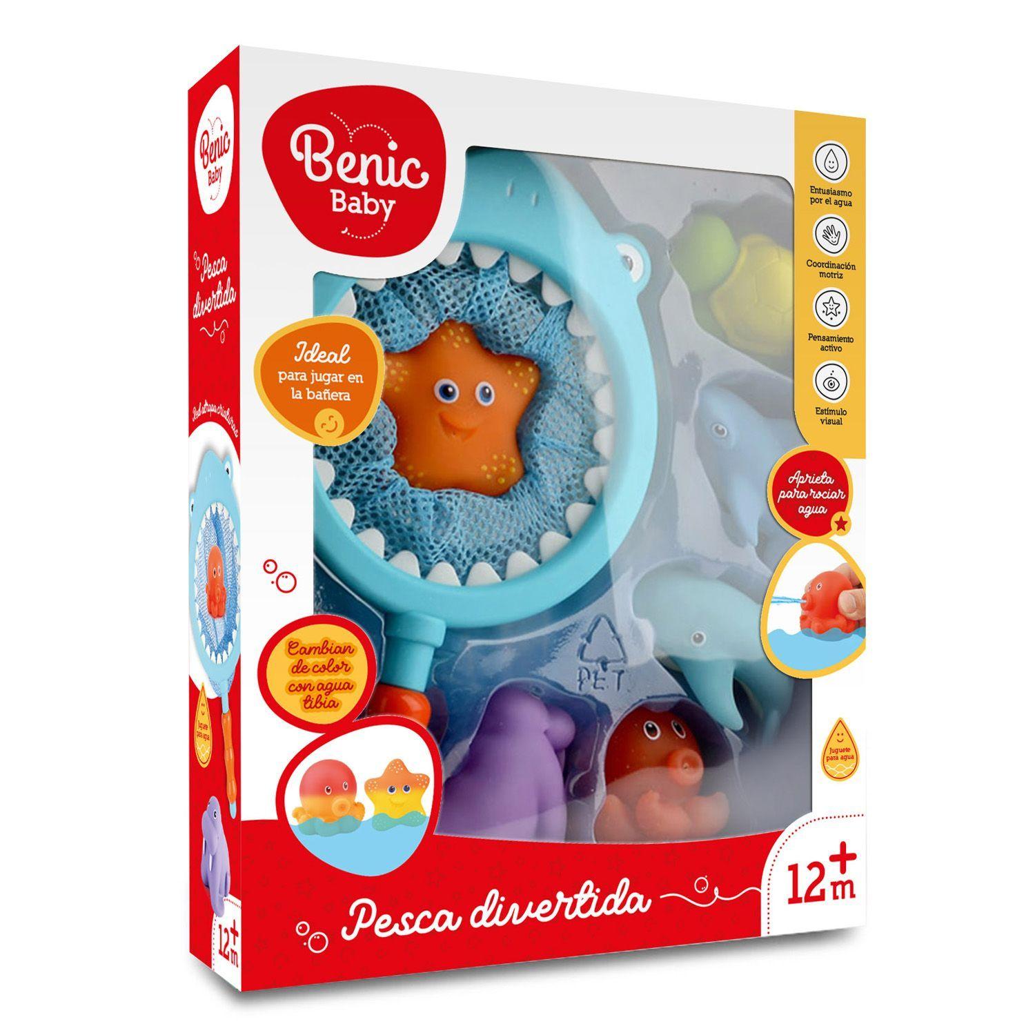 Juego de Pesca con Red Tiburón y Animalitos de Silicona Cambia Color-4