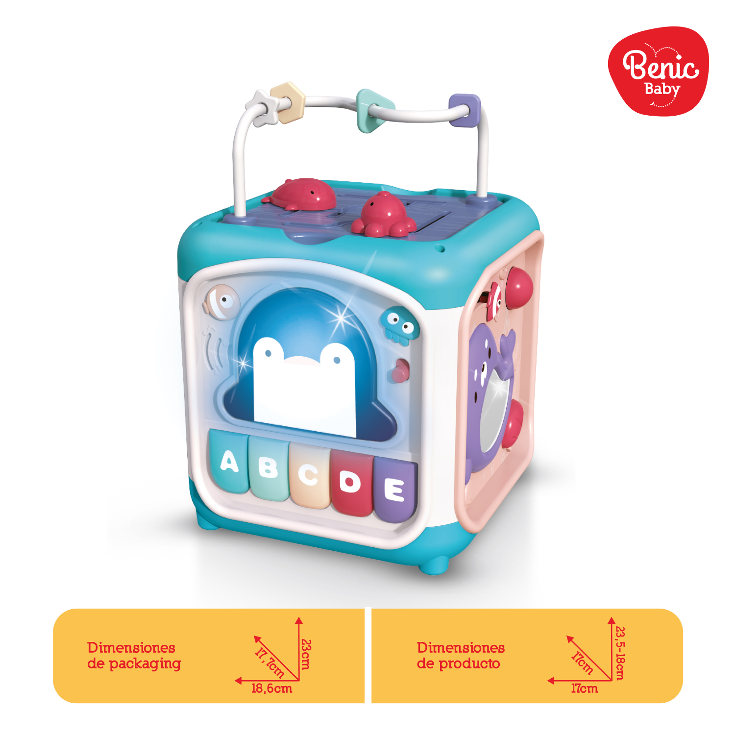 Cubo de Actividades Infantil con Luz, Sonido y Música-2