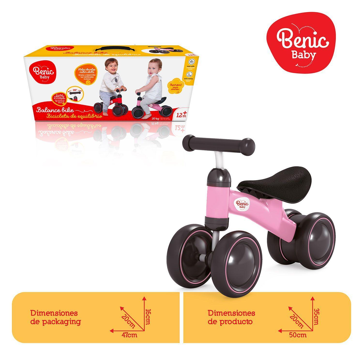 Bicicleta de Equilibrio Rosada Sin pedales 50 cm Juguete Bebés -2