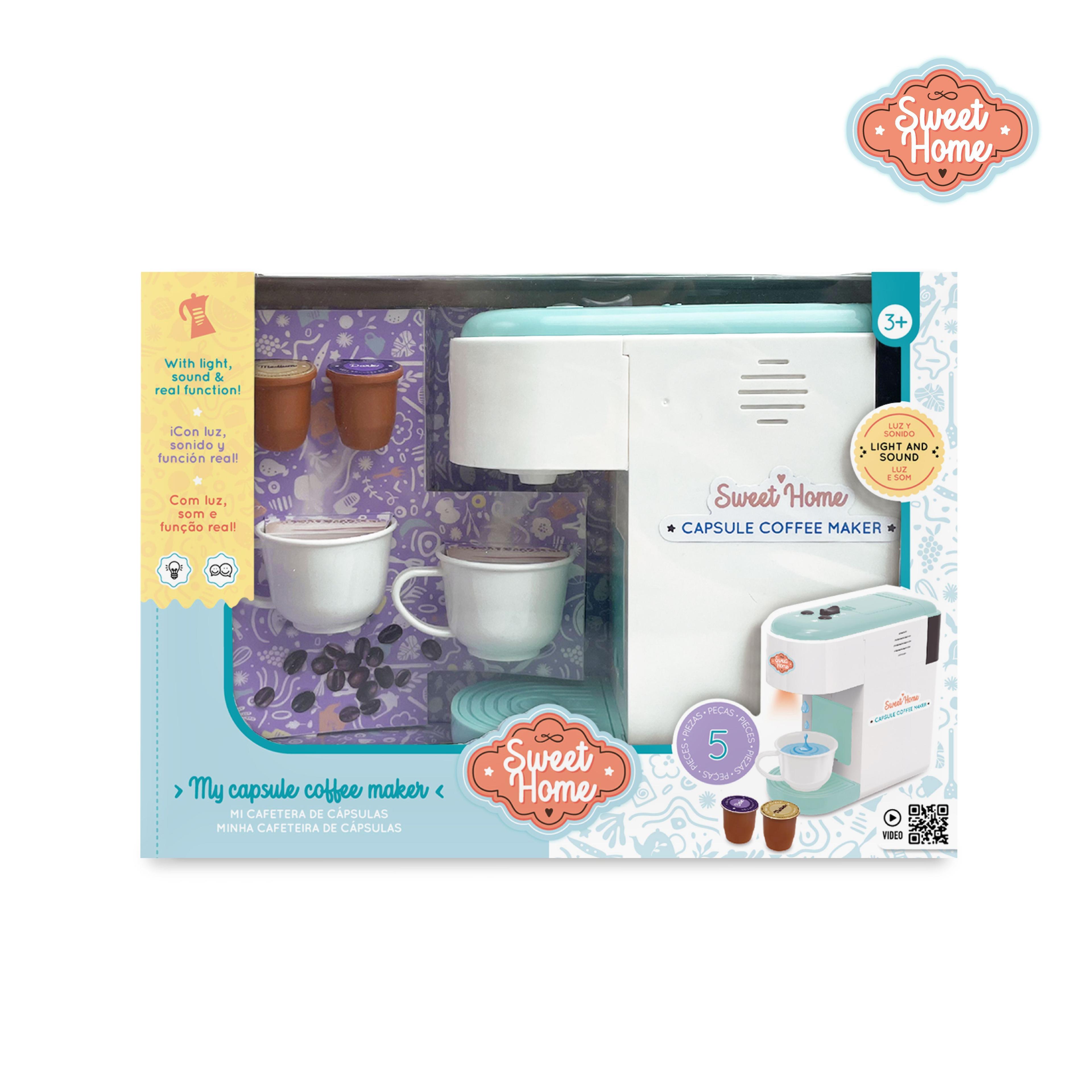 ¡Desayuno Como los Grandes! Cafetera de Cápsulas con Luz, Sonido y 4 Accesorios -2