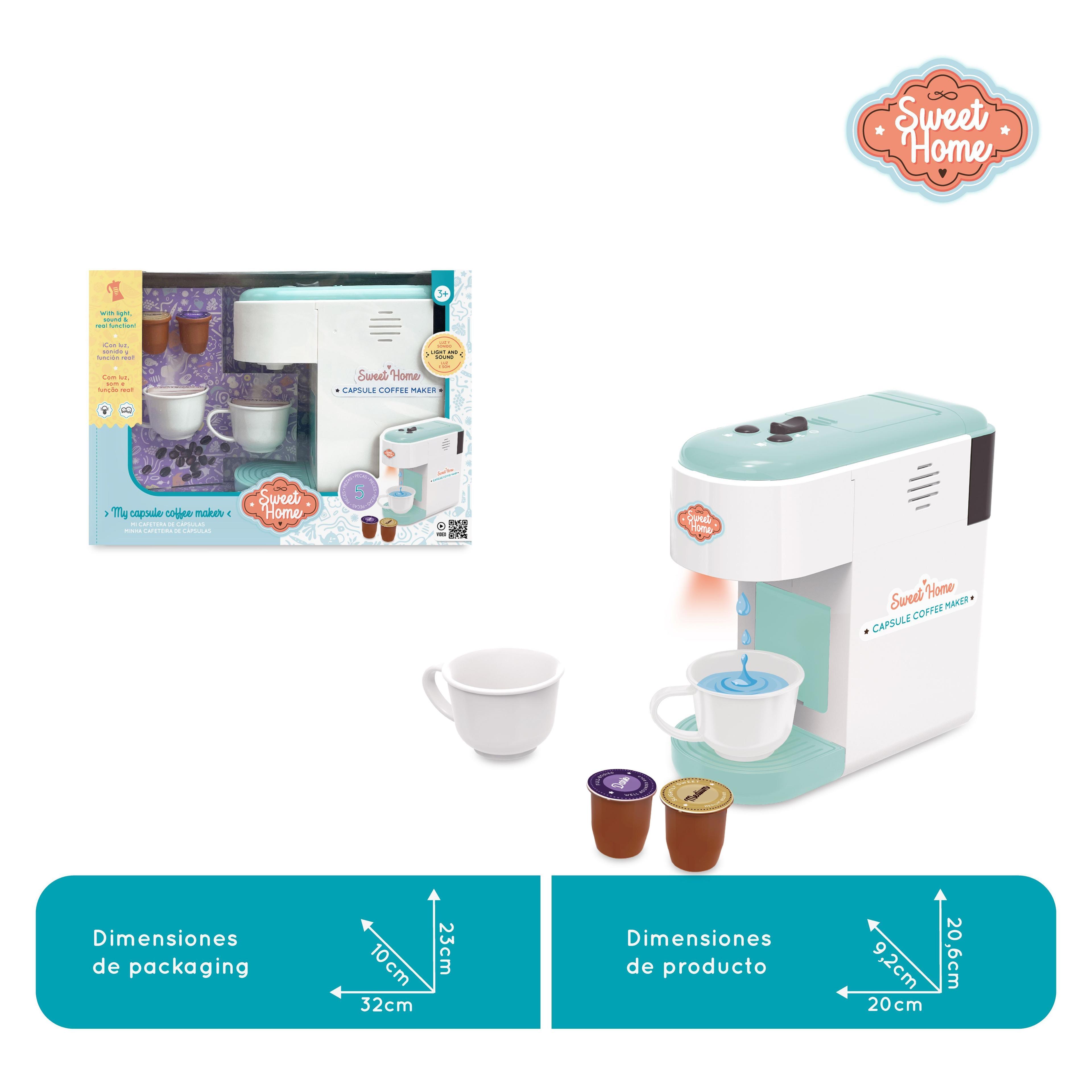 Cafetera de Cápsulas con Luz, Sonido y 4 Accesorios -2