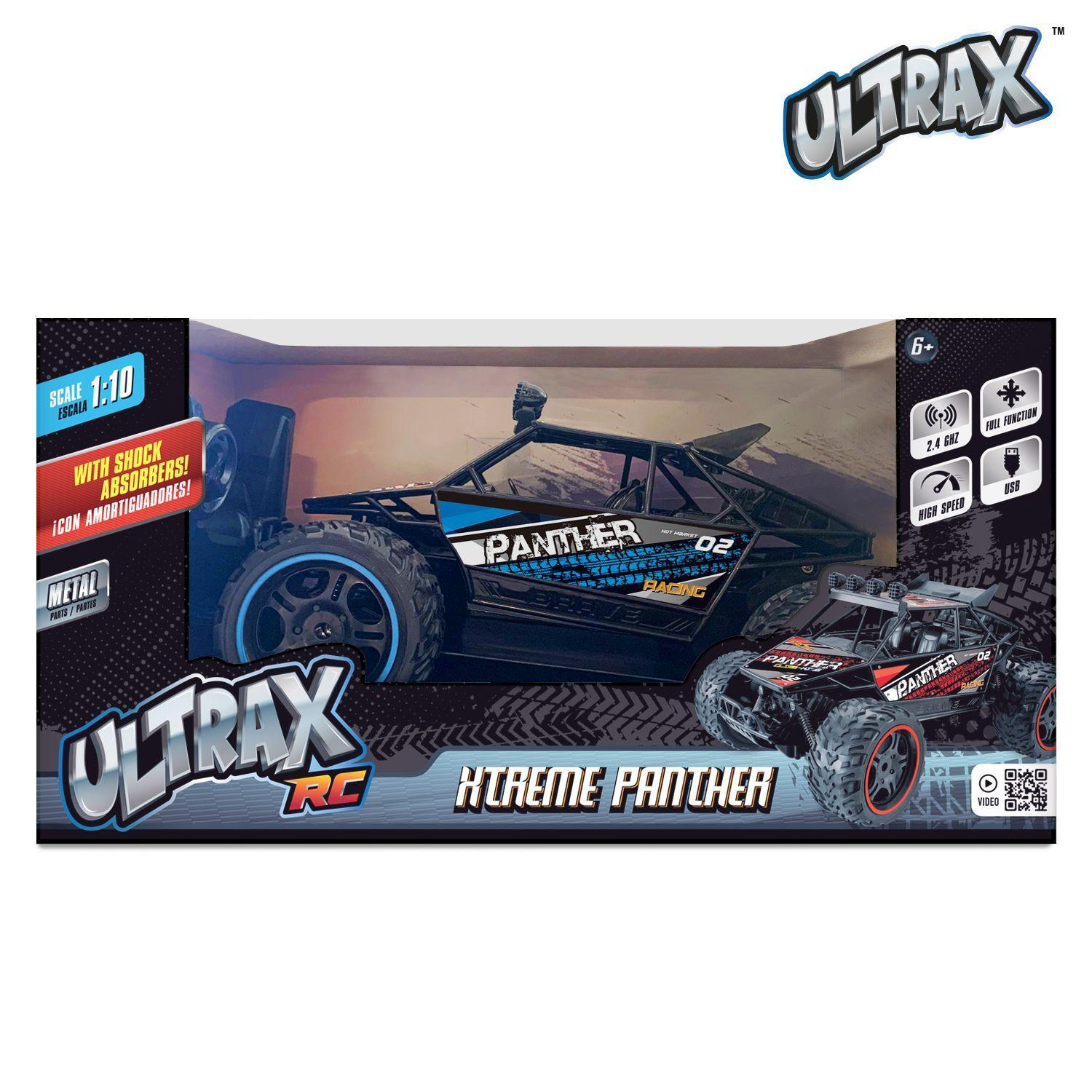 Auto RC Metálico 110 4x4 Pantera Extrema con Control 2.4 GHz Recargable - Azul-2