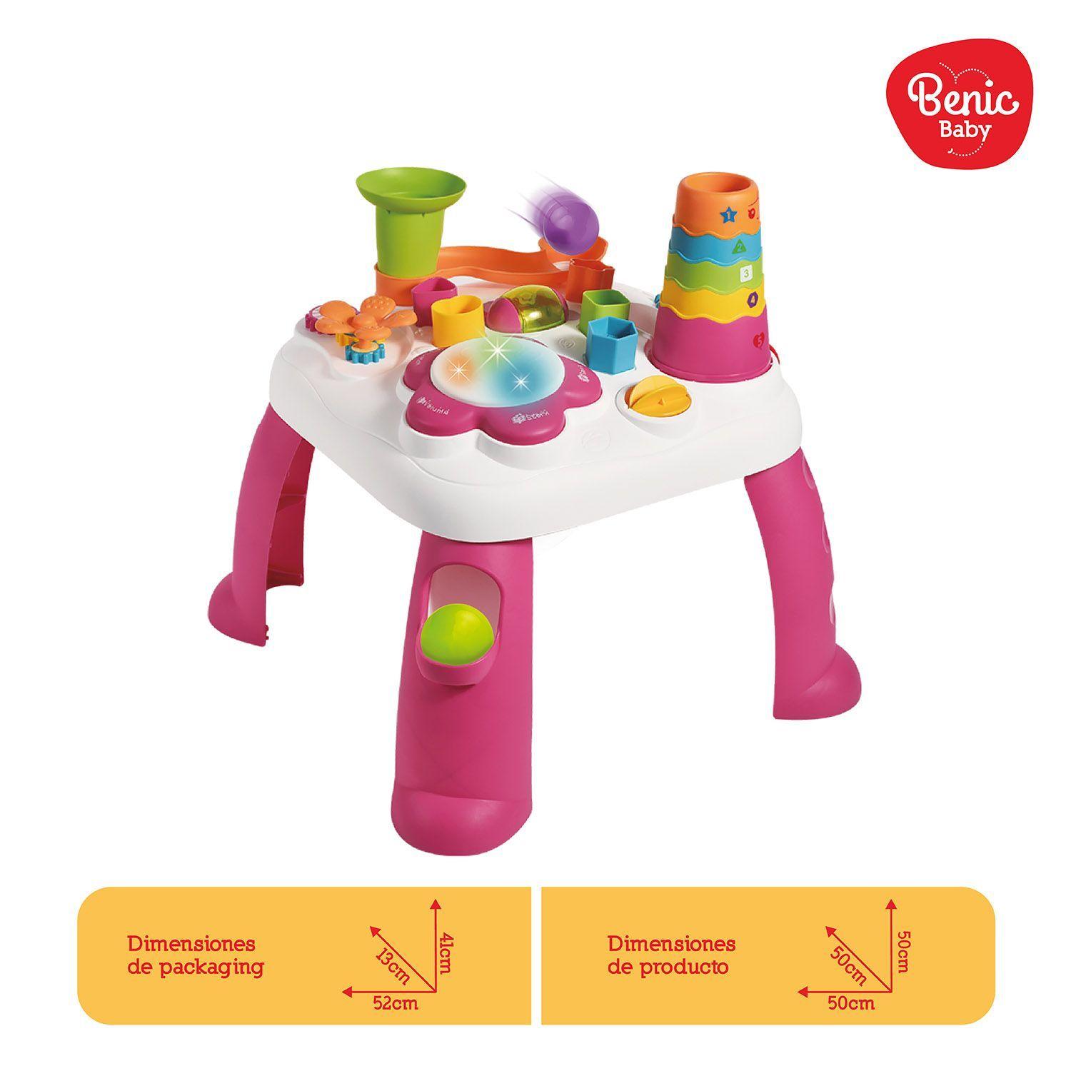 Mesa de Aprendizaje Infantil con Luces, Sonidos y 2 Modos de Juego-2