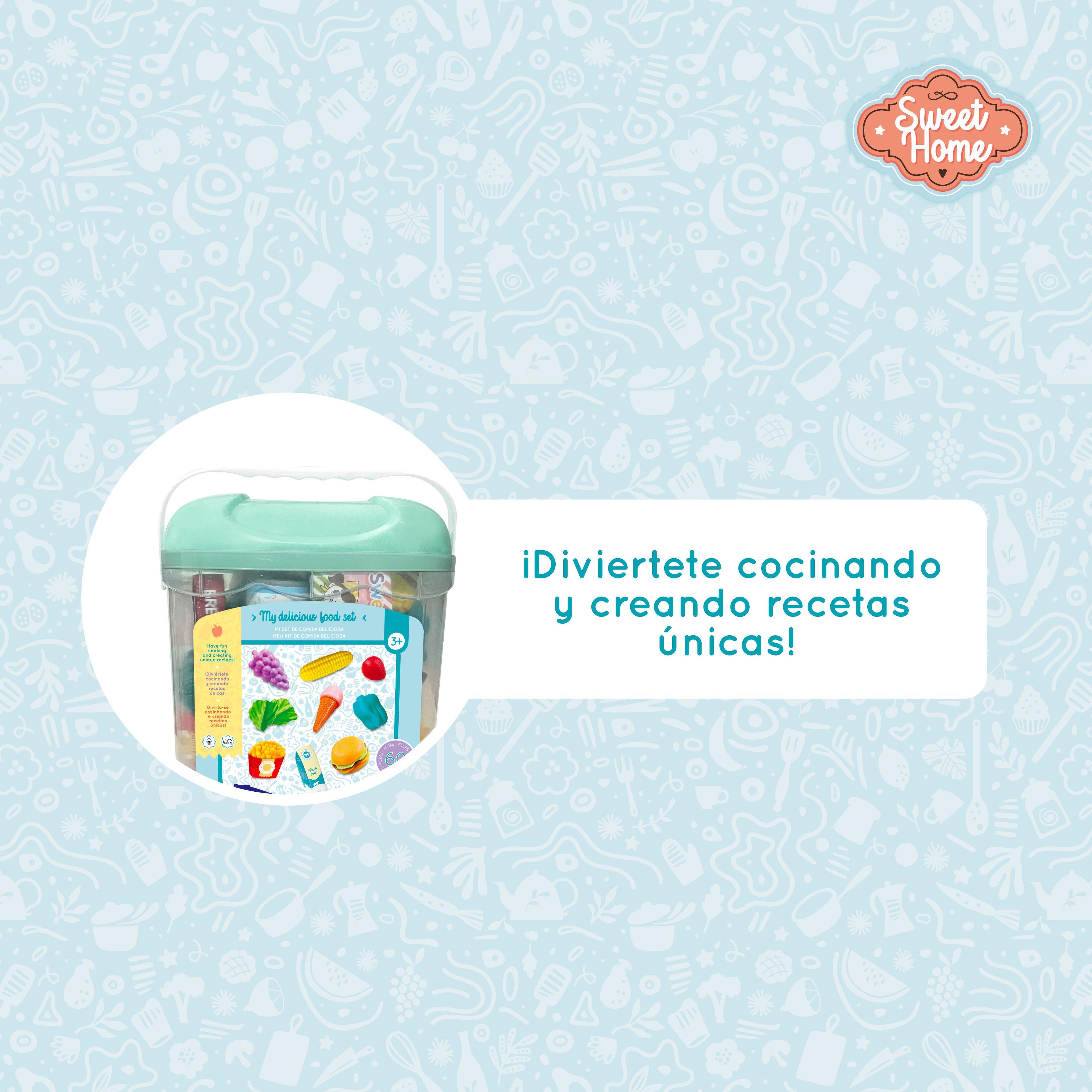 Set de Comida Infantil con 60 Accesorios y Balde Organizador-3