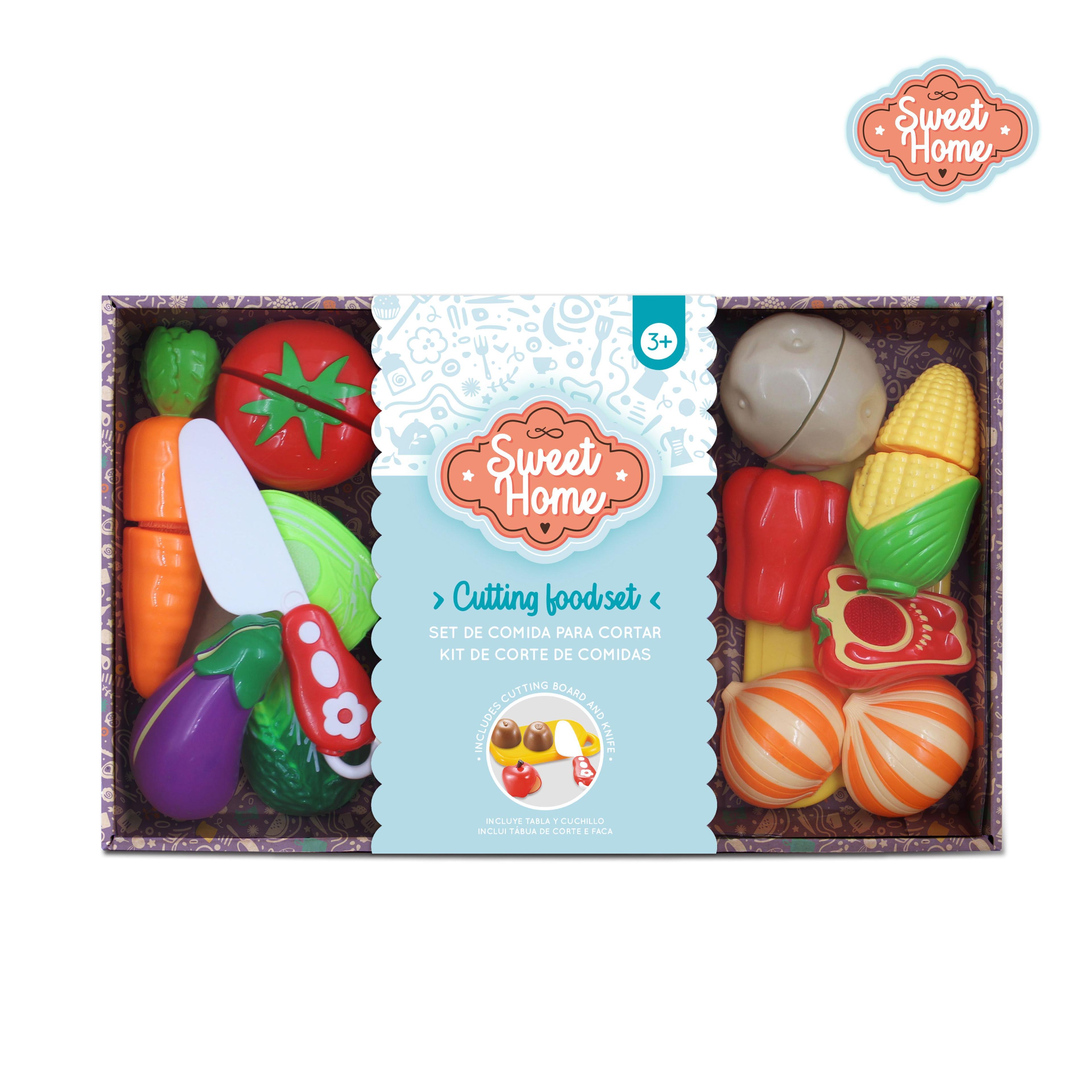 ¡Cocina Creativa! Set de Alimentos para Cortar con Velcro, Tabla y Cuchillo-2