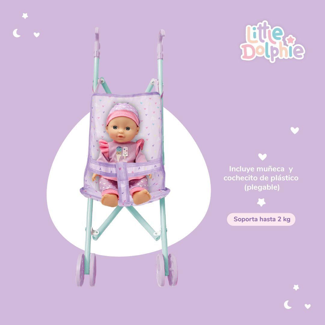 Muñeca Bebé con Carrito Plegable de Paseo - Surtido-4