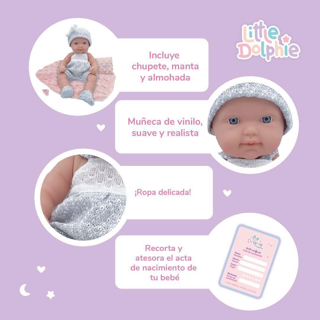 Muñeca Reborn Recién Nacida 30 cm Realista - Rosado-3