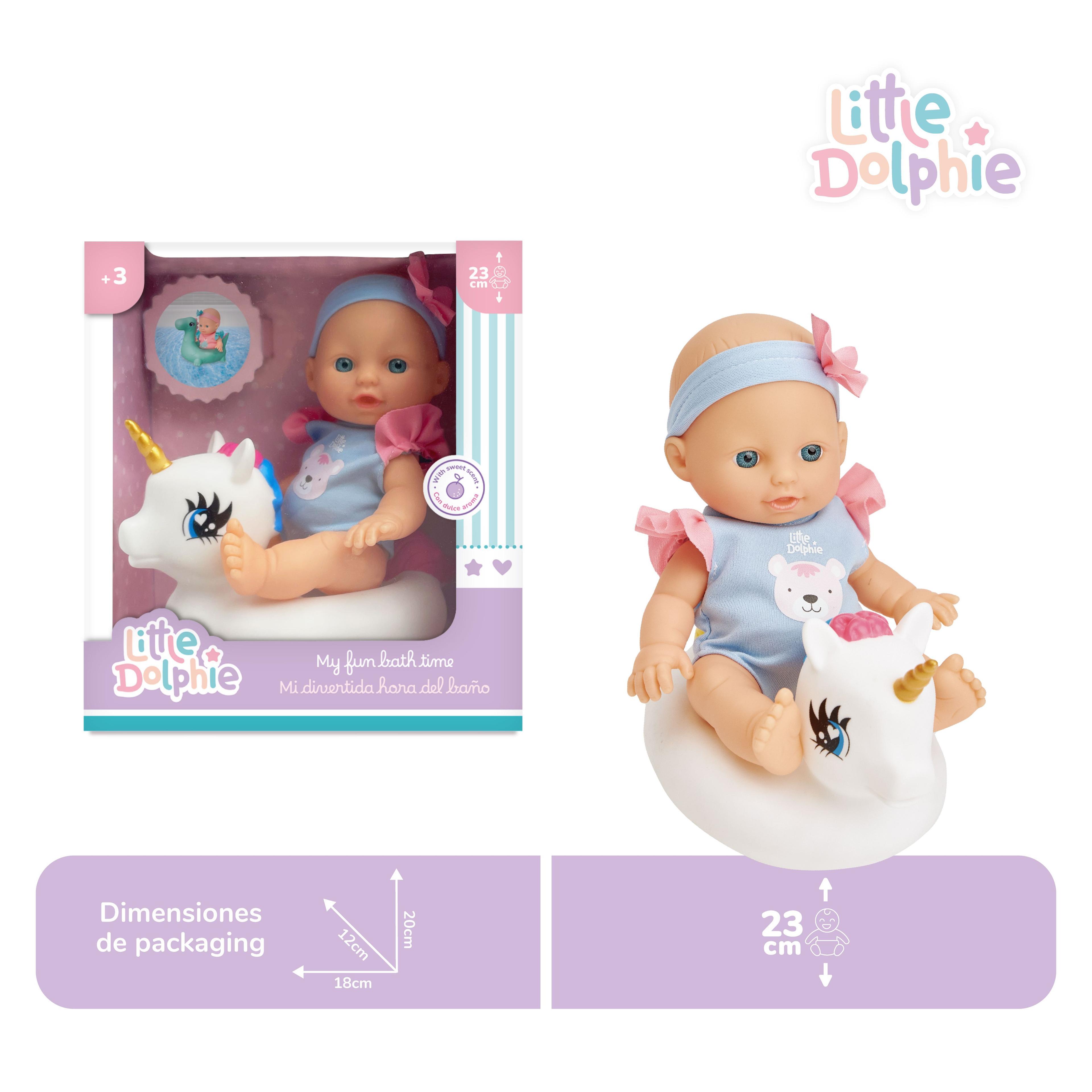 Mi Divertida Hora del Baño – Muñeca de 23 cm con Unicornio Inflable y Aroma Suave-2