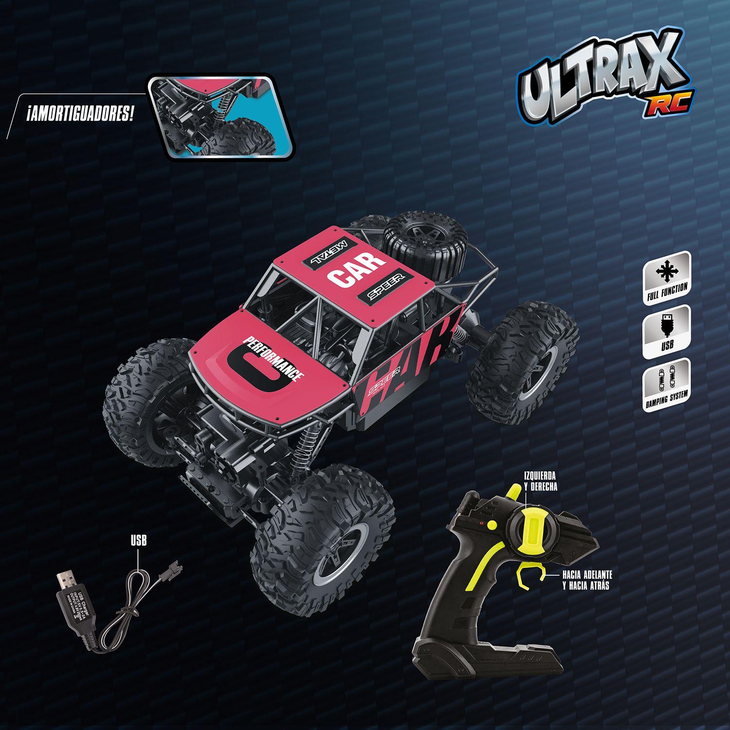 Auto RC Metálico 1:16 4x4 con Control 2.4 GHz y Batería Reca-3