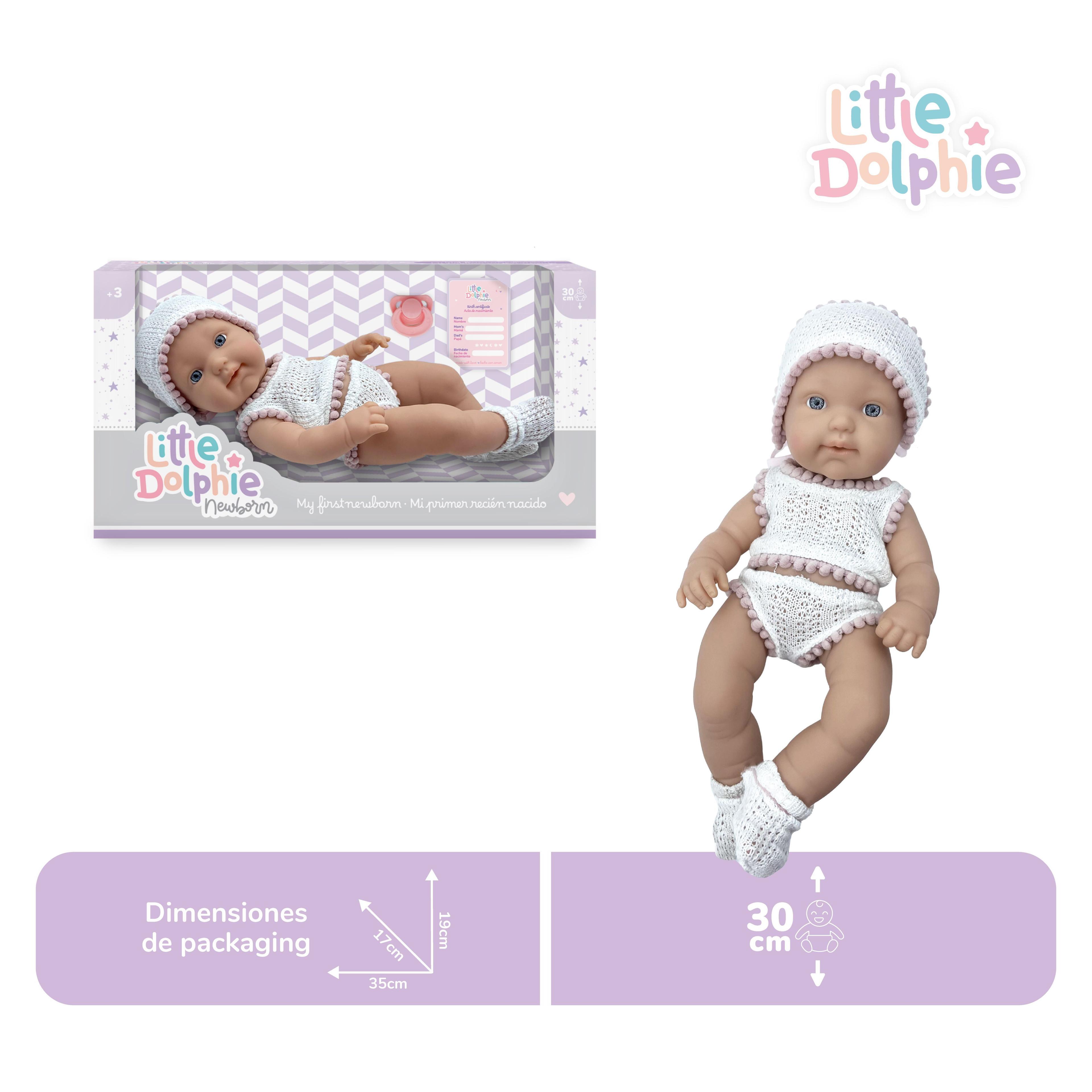 Mi Primer Recién Nacido – Muñeca Realista de 30 cm con Ropa Tejida y Chupete-2