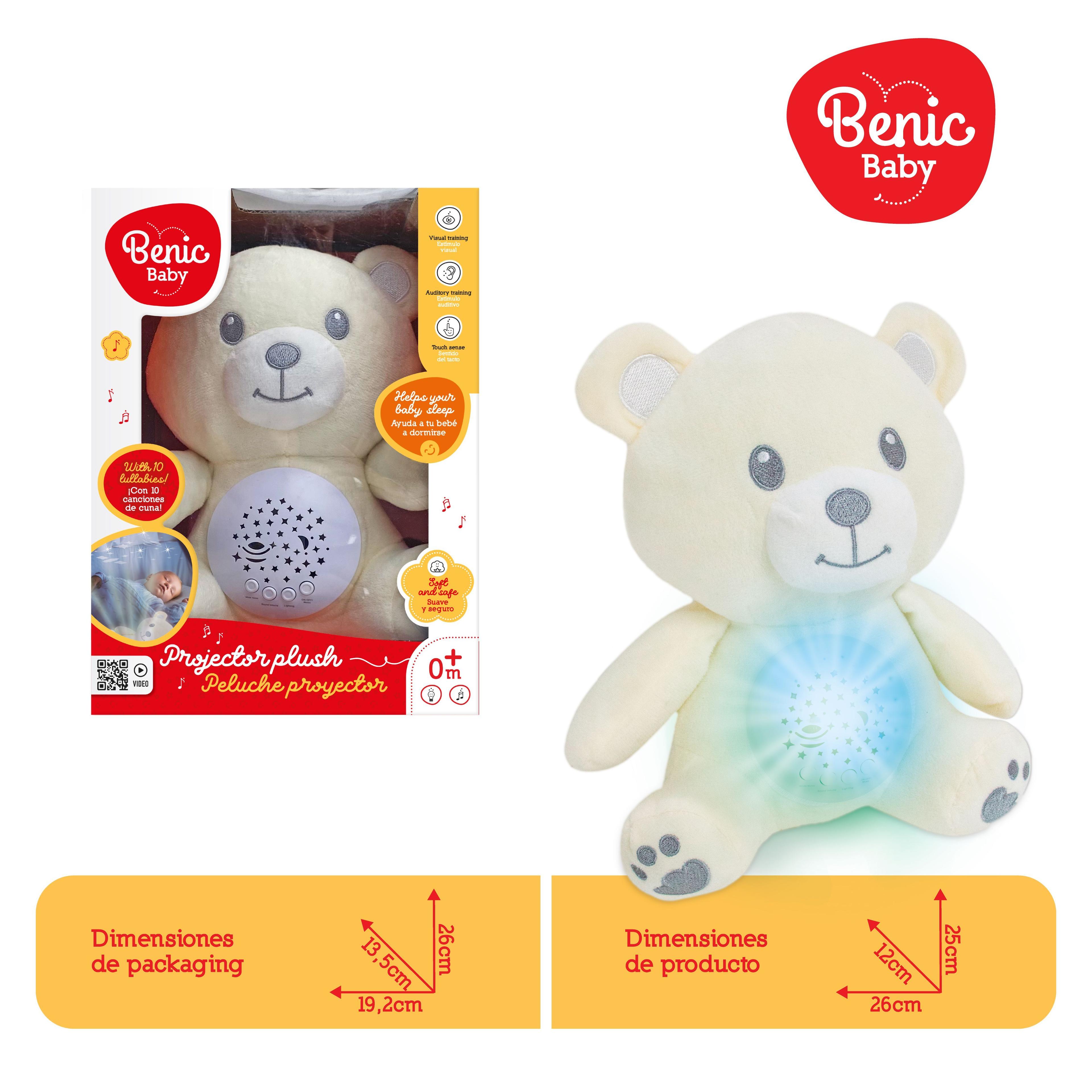  Peluche Proyector Osito + Luces Relajantes y Sonidos Suaves-2