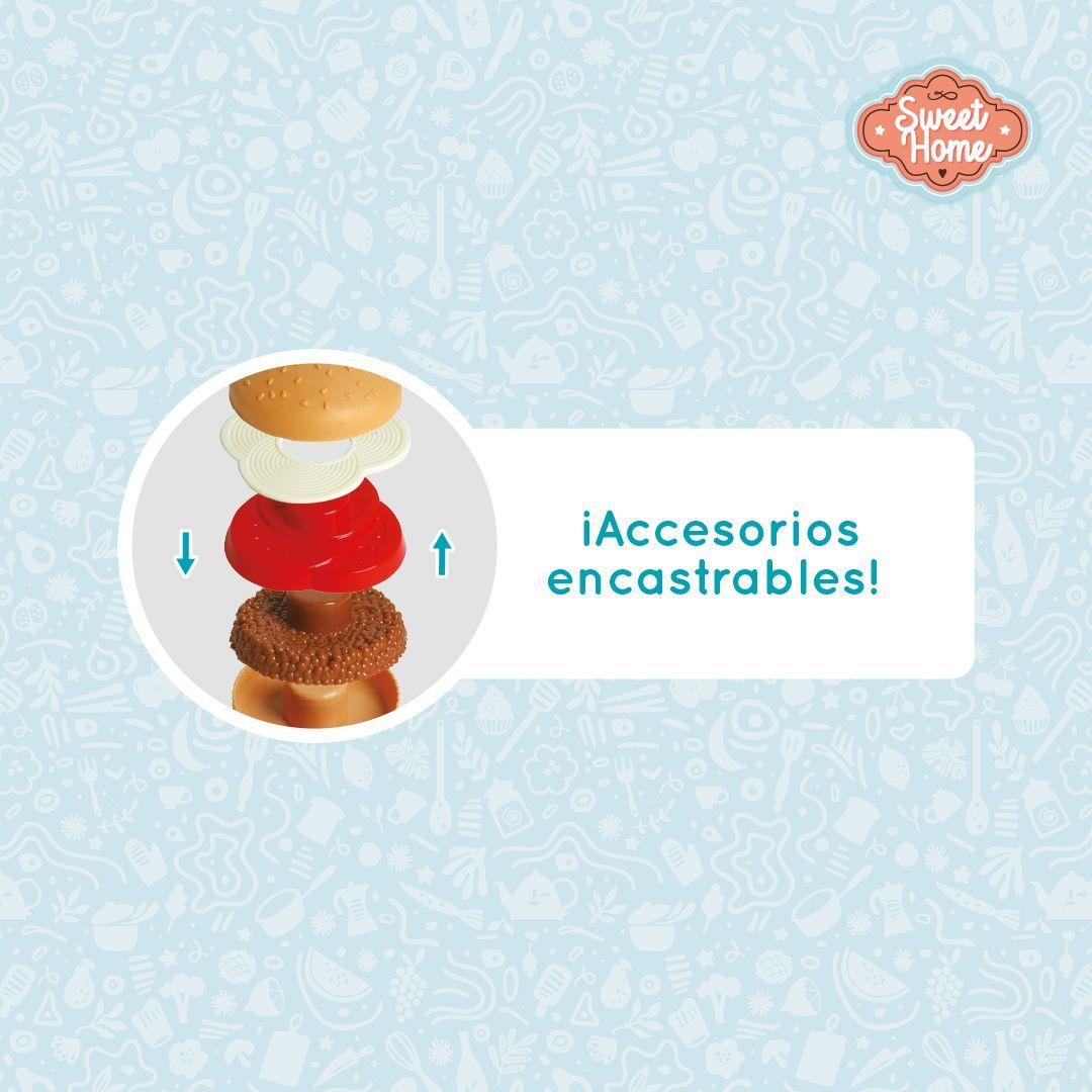 Set de Comida Rápida con Hamburguesa, Papas Juguete Niñas y Niños-3